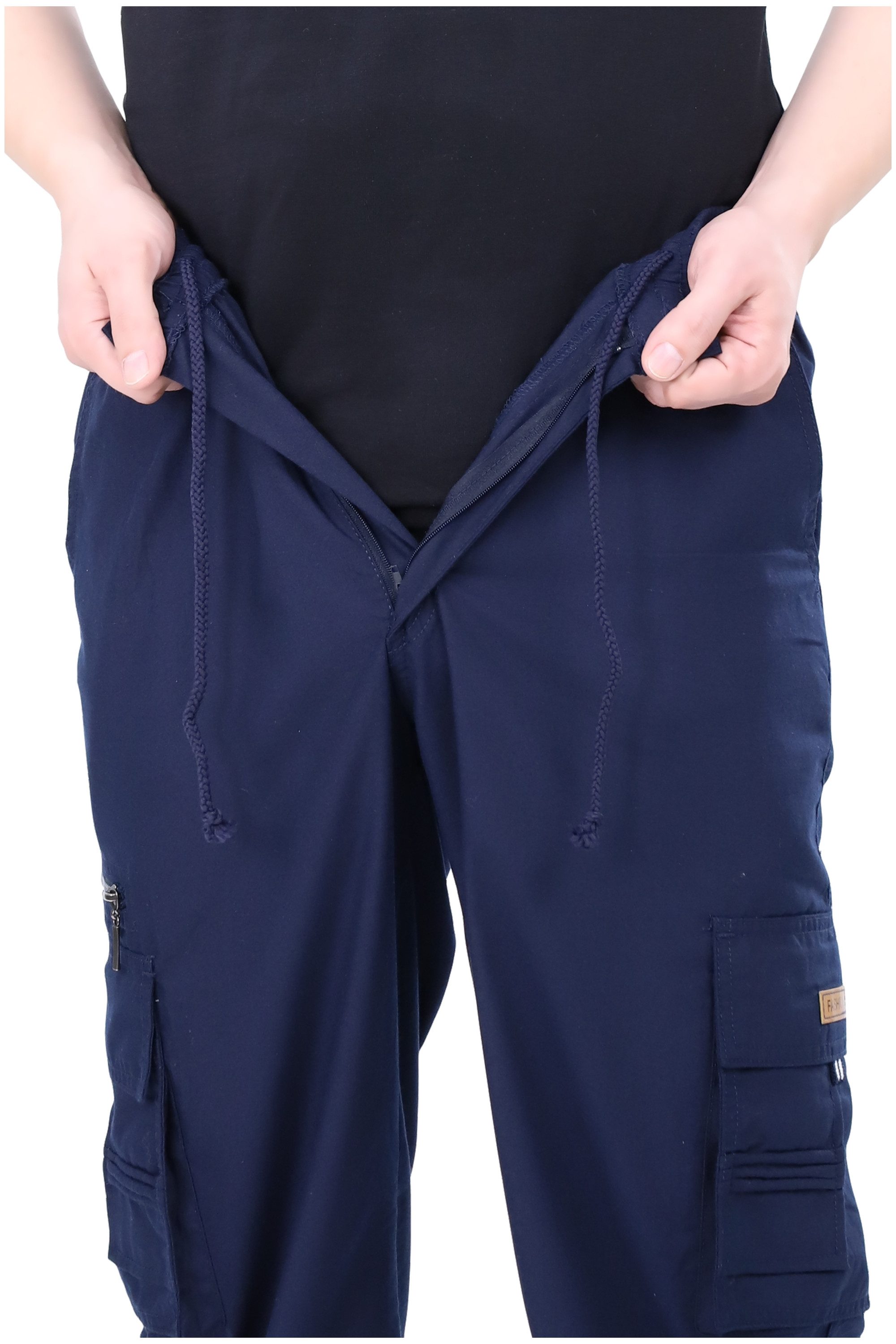 Ben Creek Cargohose QDA13 lange Freizeit Outdoorhose mit Multitaschen unifarben – Bild 5 von 5