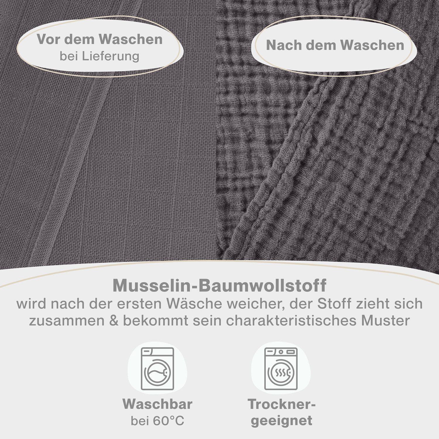 Laleni Spucktuch Spucktücher Baby aus Reiner Baumwolle in 70x70, (5-tlg), OEKO-TEX Zertifizierte Mulltücher