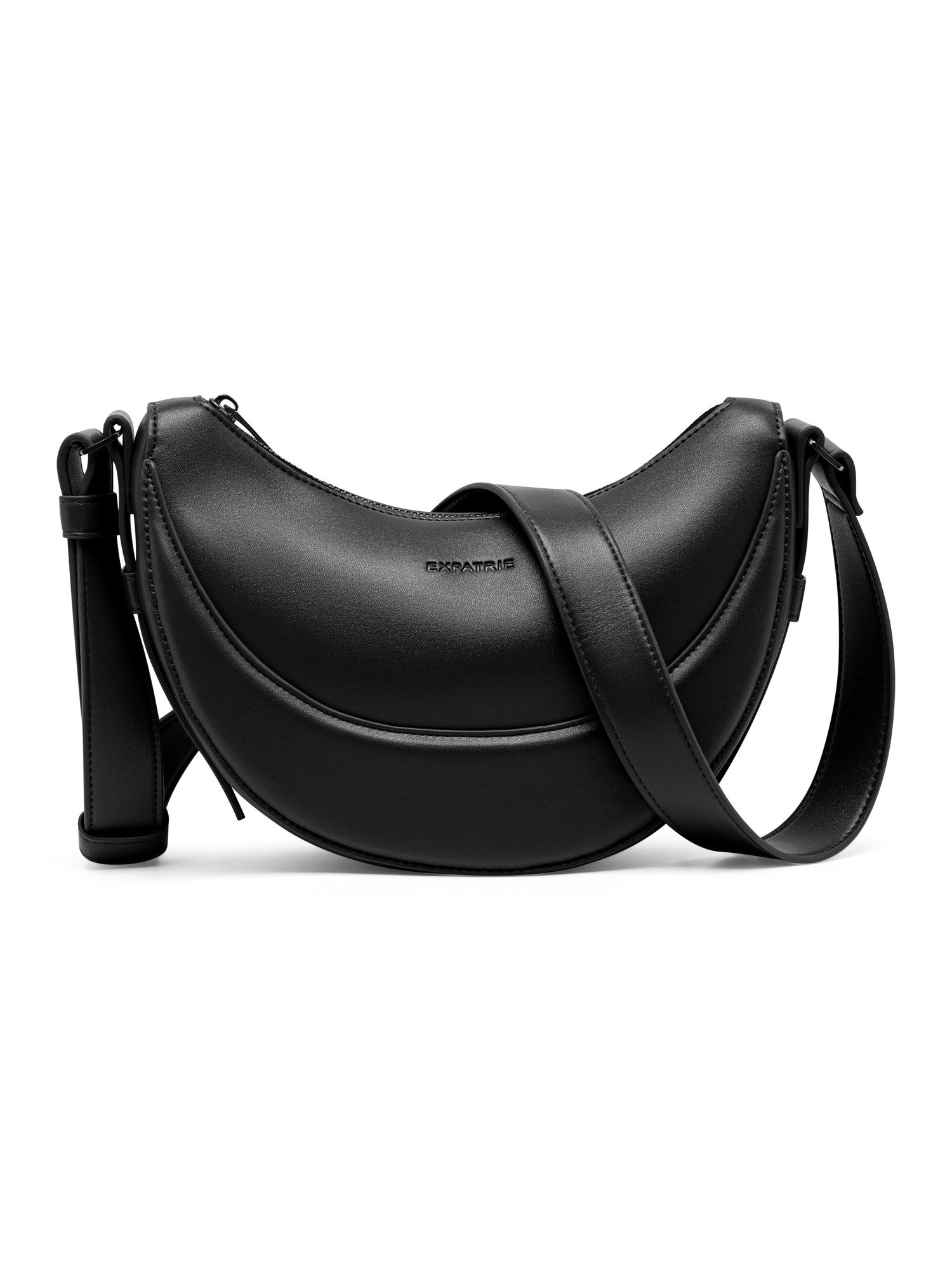 Expatrié Schultertasche Livia Handtasche für Damen (1-tlg), Elegante Half Moon Bag aus Kunstleder