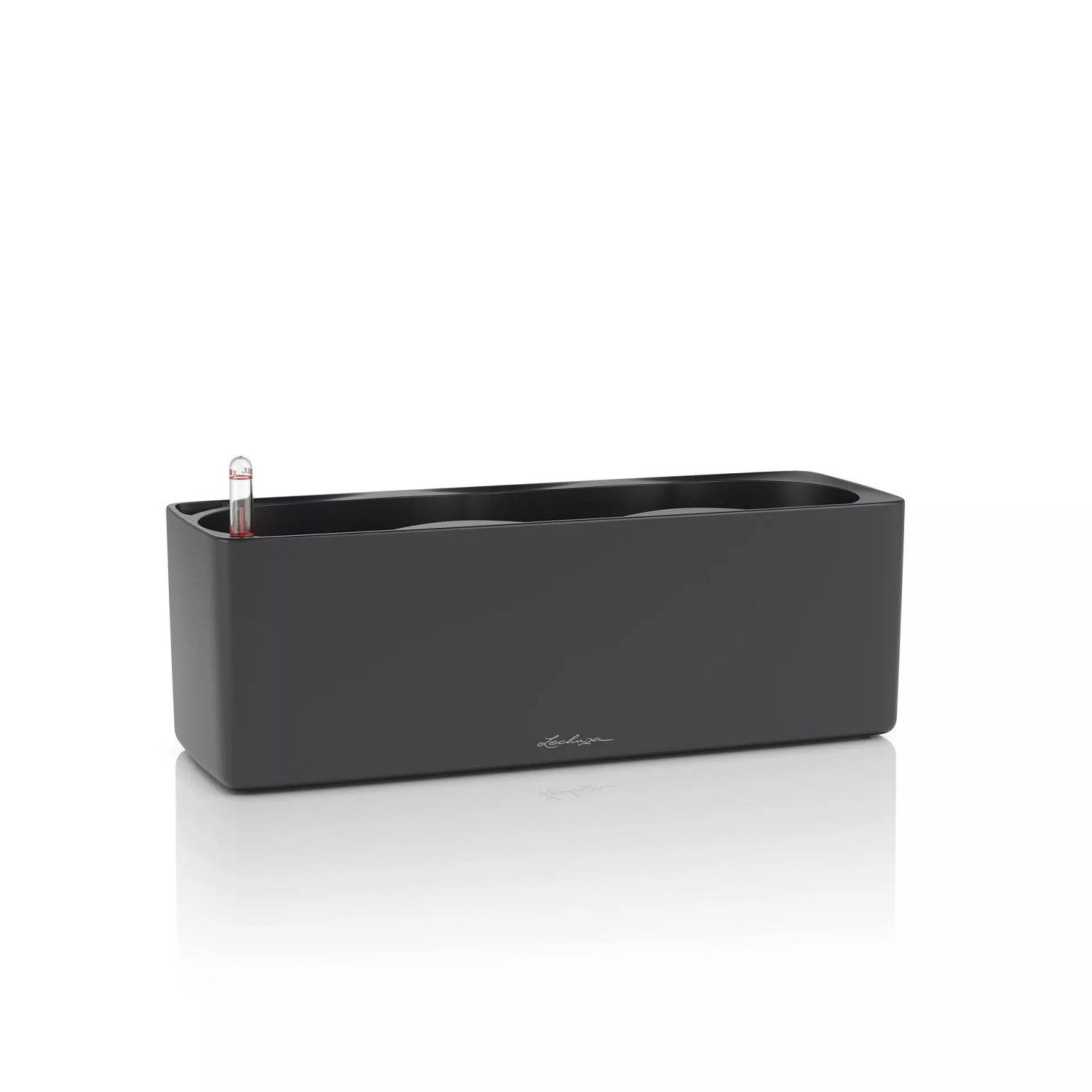 Lechuza® Kräutertopf Cube Premium Triple, Komplettset basaltgrau matt