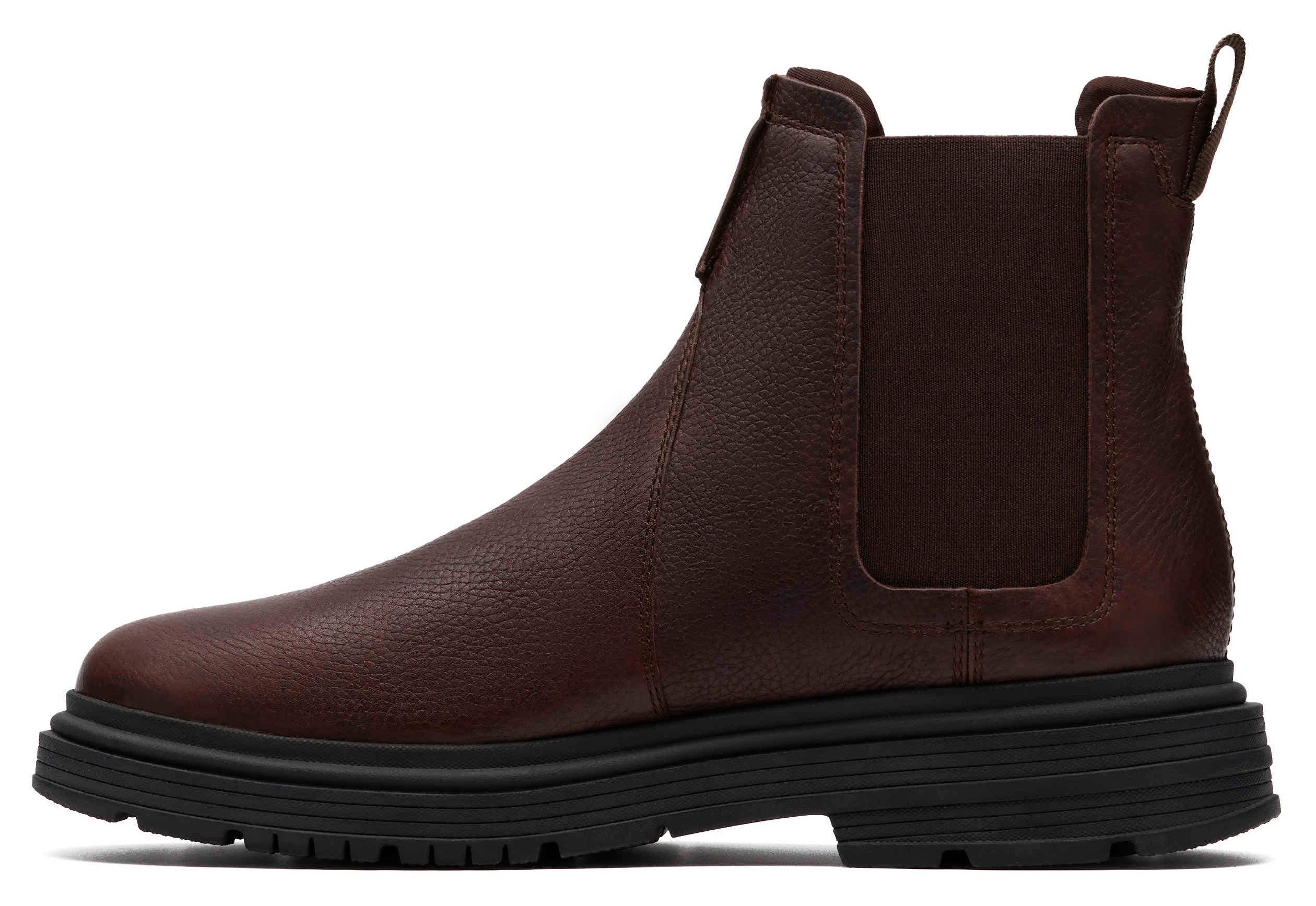 Clarks Badbury Chelseaboots Boots, Winterboots mit modischem Blockabsatz