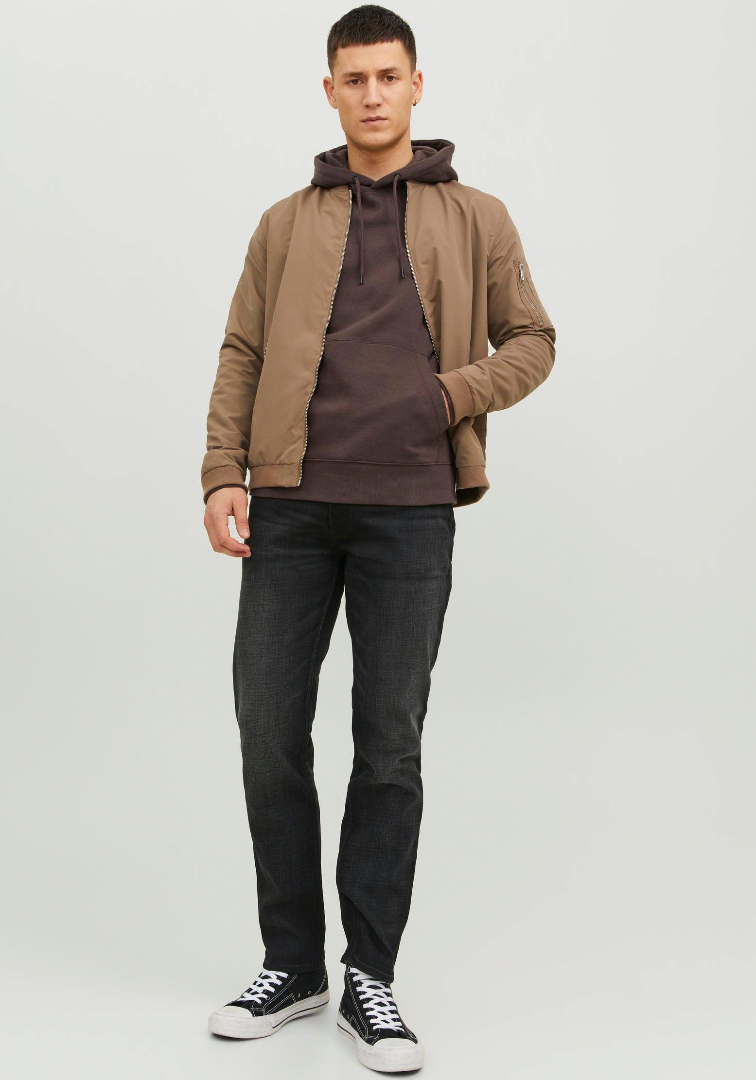 Jack & Jones Kapuzensweatshirt Seal JJESTAR NOOS SWEAT BASIC HOOD Brown