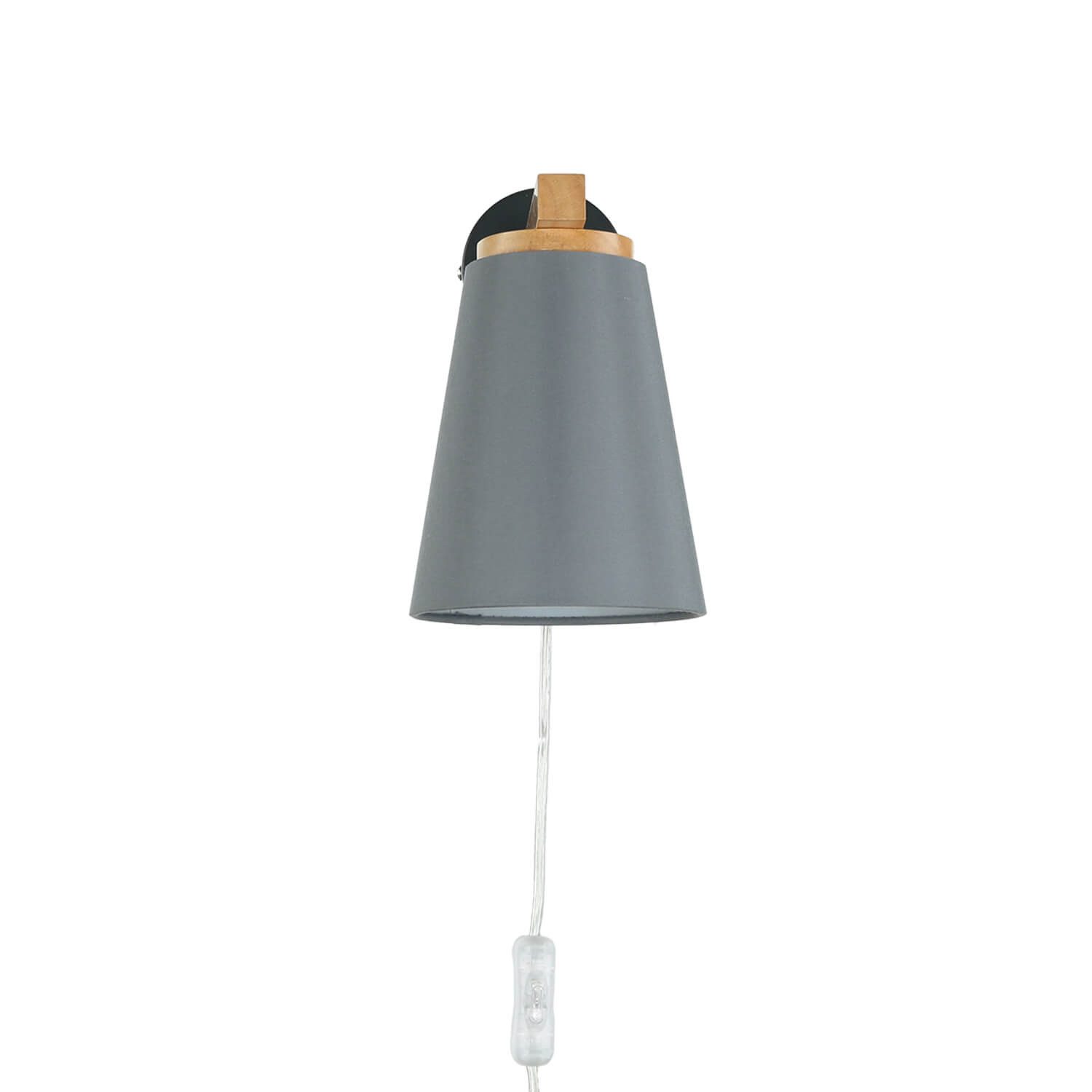 Licht-Erlebnisse Wandleuchte ELLIE, ohne Leuchtmittel, Wandlampe mit Schalter Skandinavisch Grau