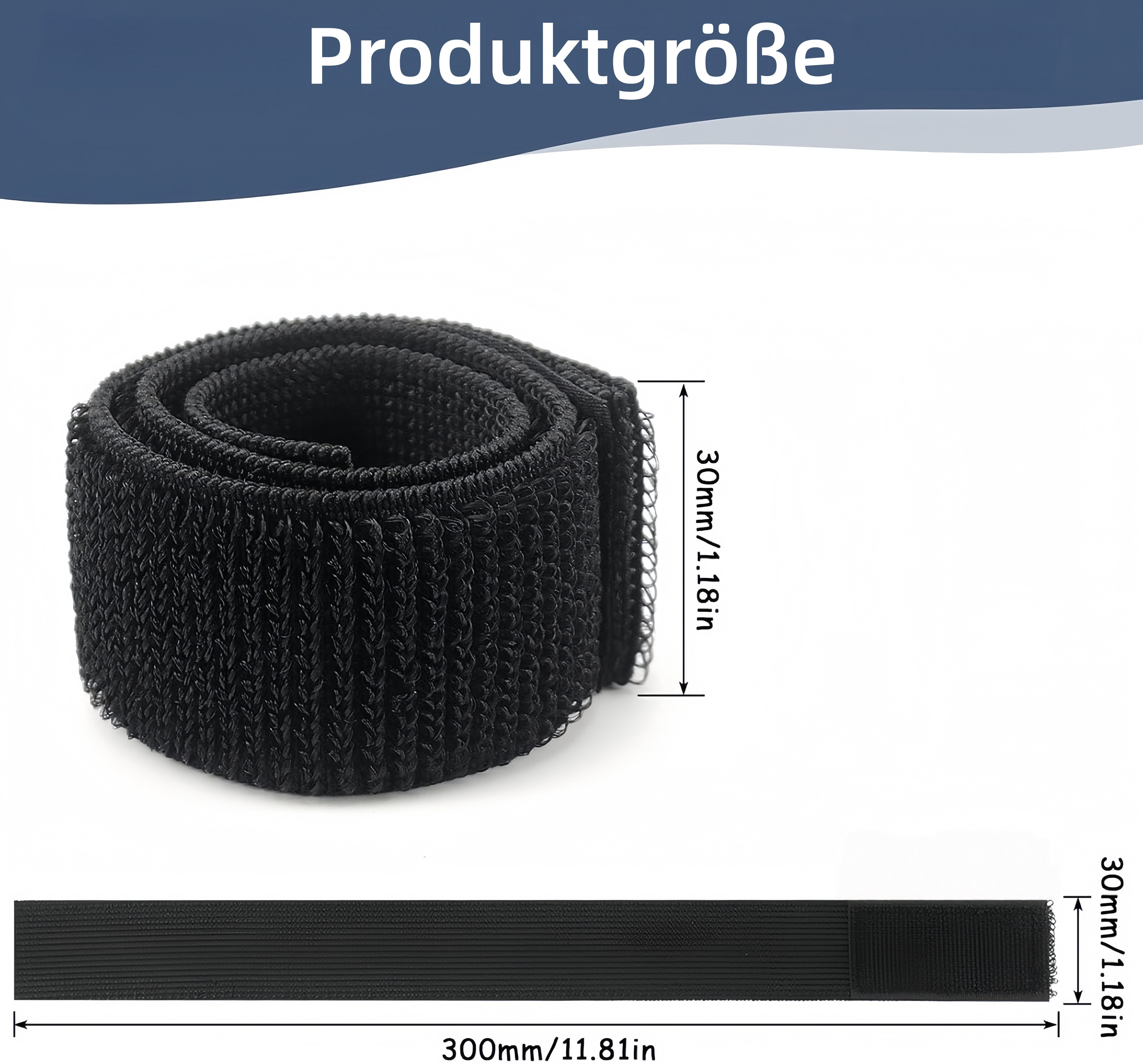 FOUORTUNATE-BEE Klettband 8 Elastische Klettbänder für Beine, Taille und Training, (8-St), Dehnbare Klettgurte für sicheren und flexiblen Halt – Bild 2 von 5