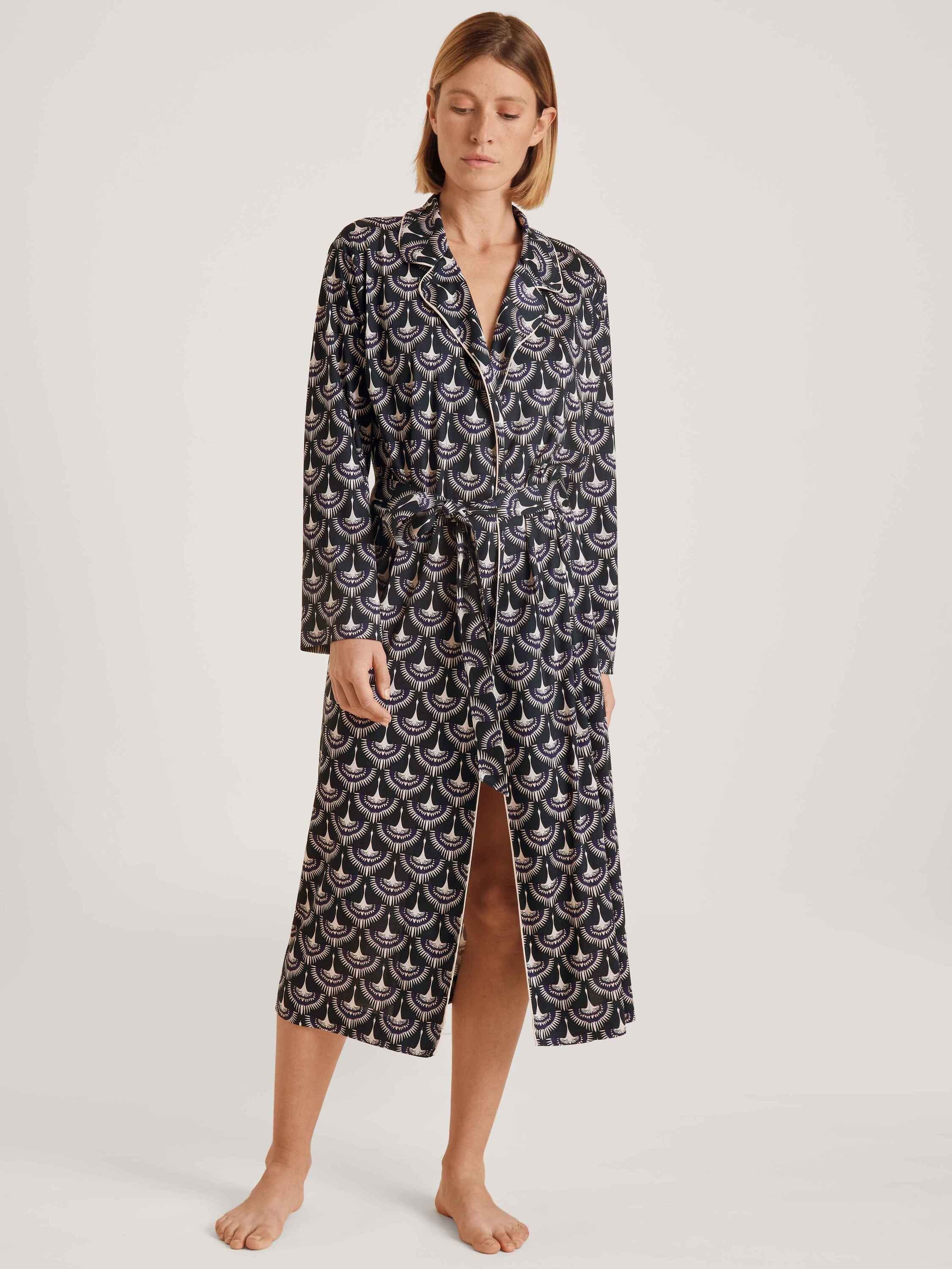 CALIDA Morgenmantel Kimono, Länge 120 TENCEL™, Schalkragen cm