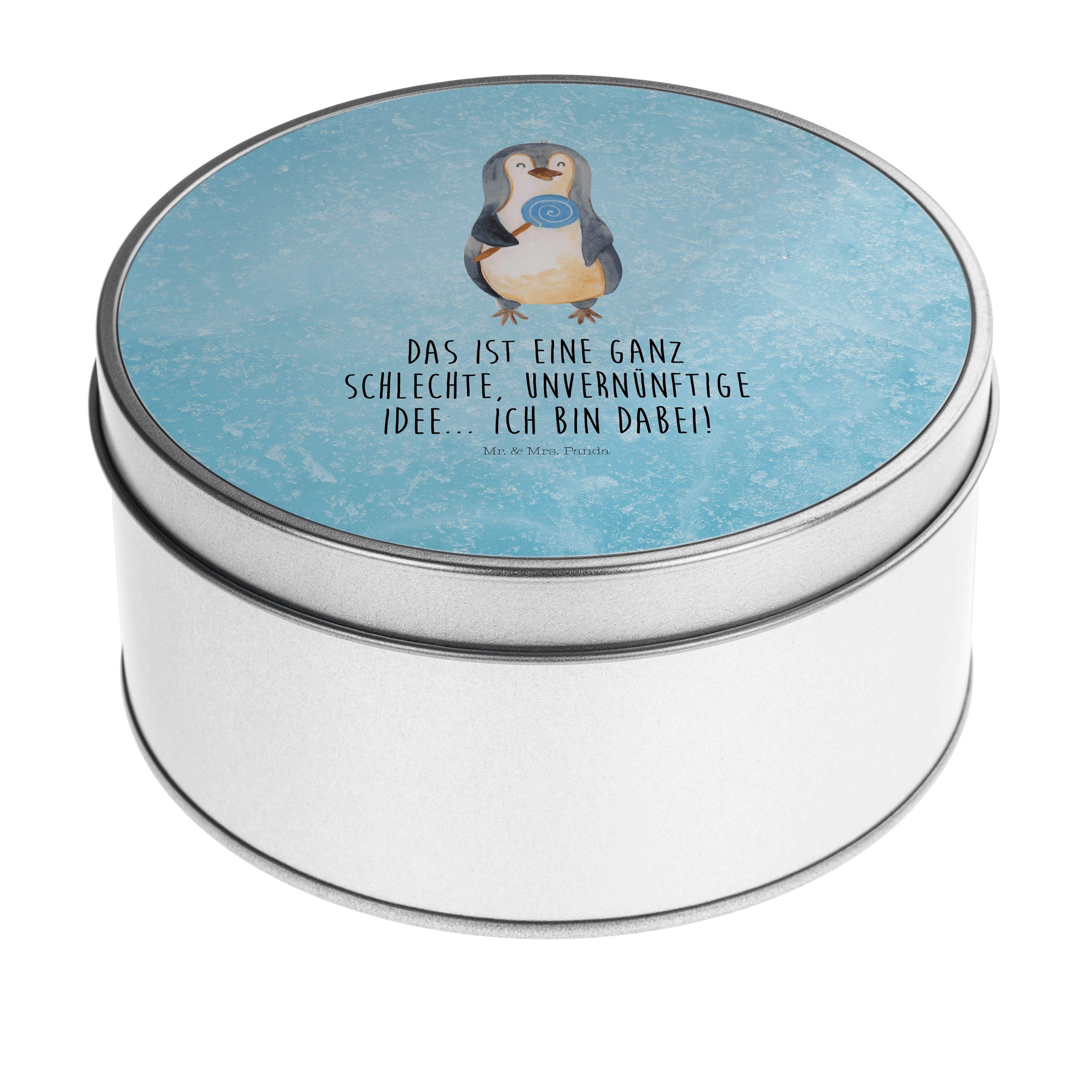 Mr. & Mrs. Panda Aufbewahrungsdose Pinguin Lolli, Kaffeedose, Eisblau, Süßigkeiten, Pinguine, Vorratsbeh (Packung), Pinguine Süßigkeiten Vorratsbox