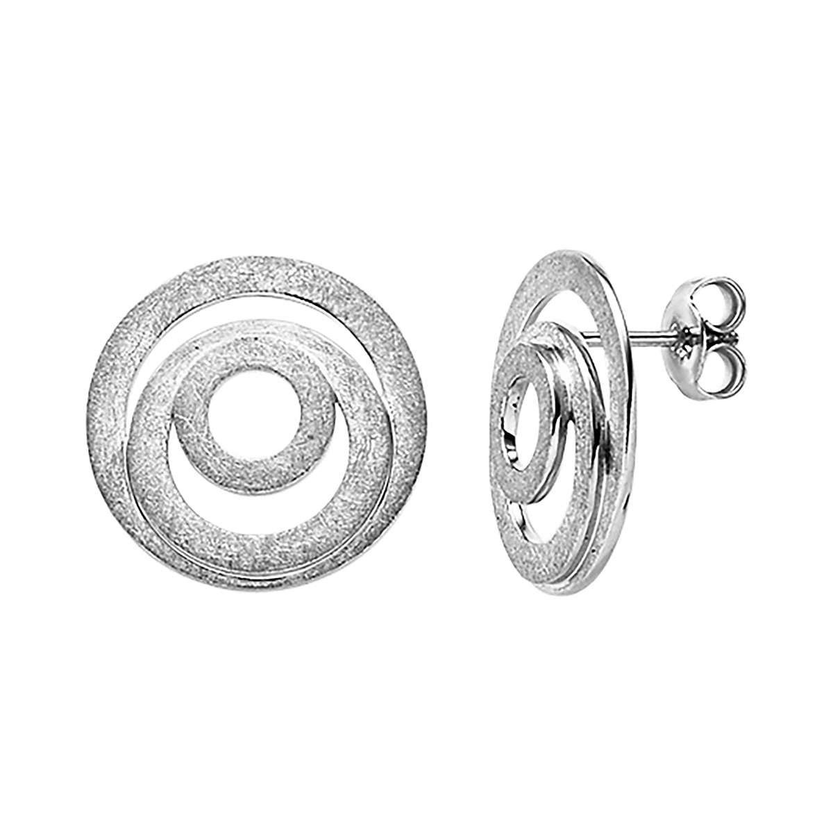 VIVENTY Paar Ohrstecker 785524, für Damen Silber Eismatt