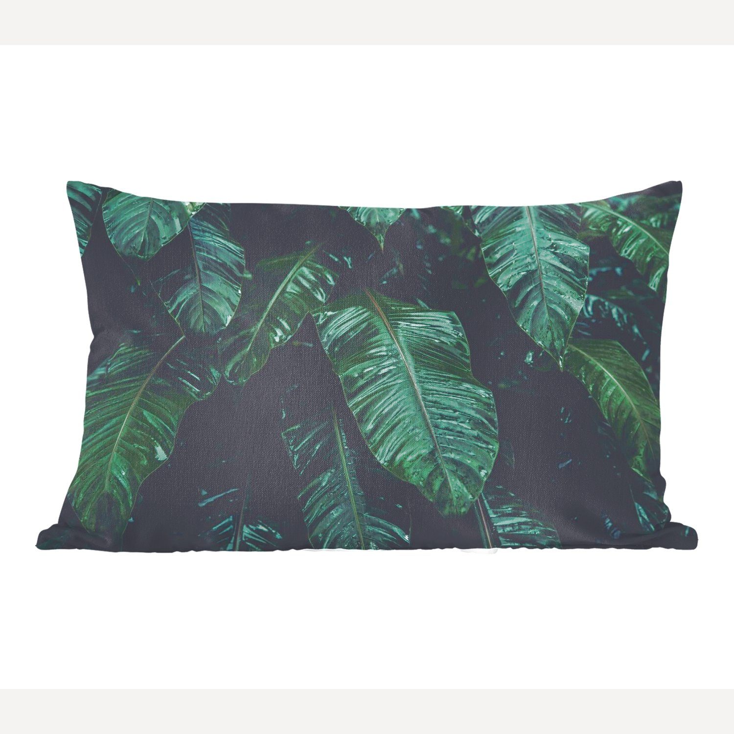 MuchoWow Dekokissen Dschungel - Palme - Blätter - Tropisch, Wohzimmer Dekoration, Zierkissen, Dekokissen mit Füllung, Schlafzimmer