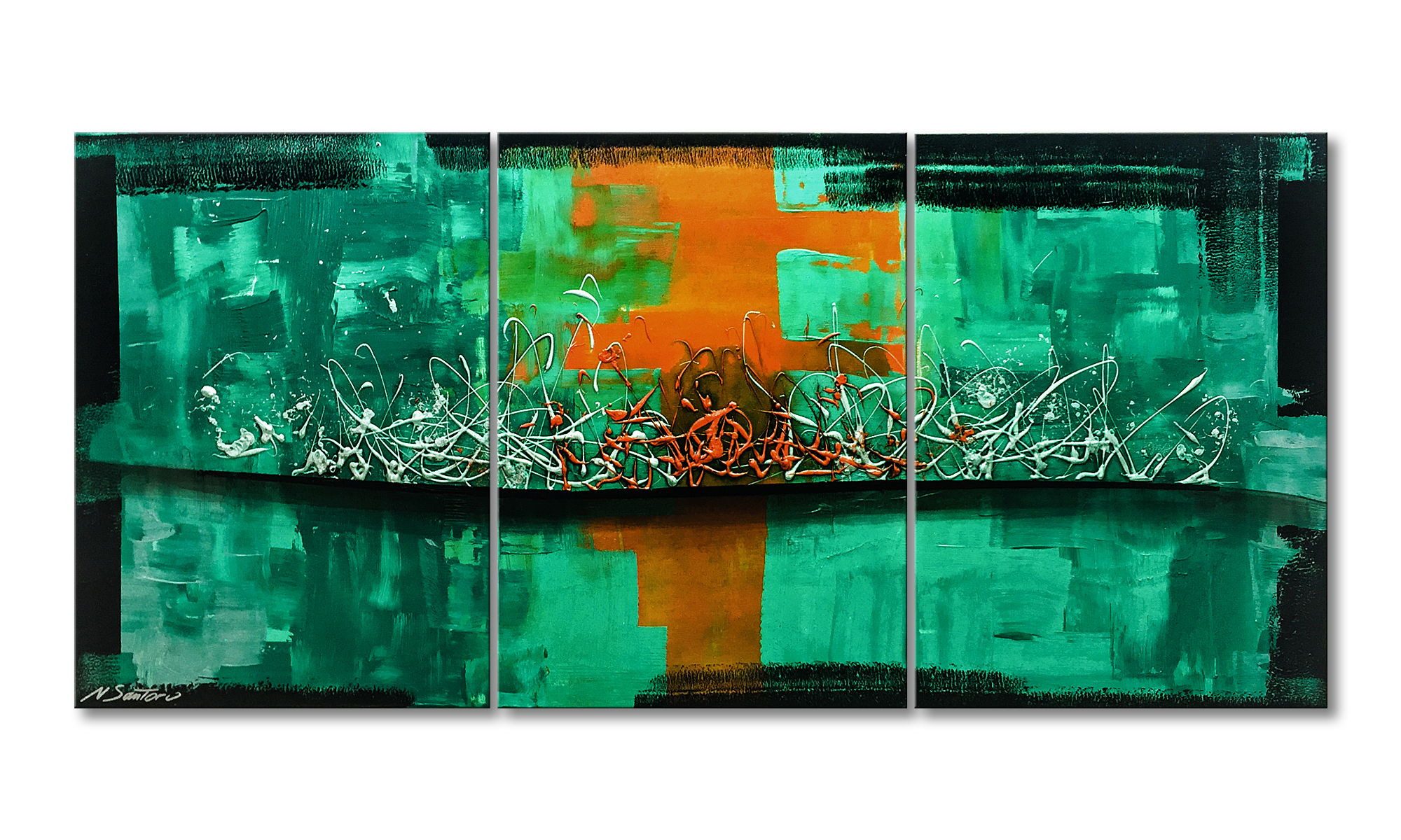 WandbilderXXL Gemälde Day Dream 150 x 70 cm, Abstraktes Gemälde, handgemaltes Unikat