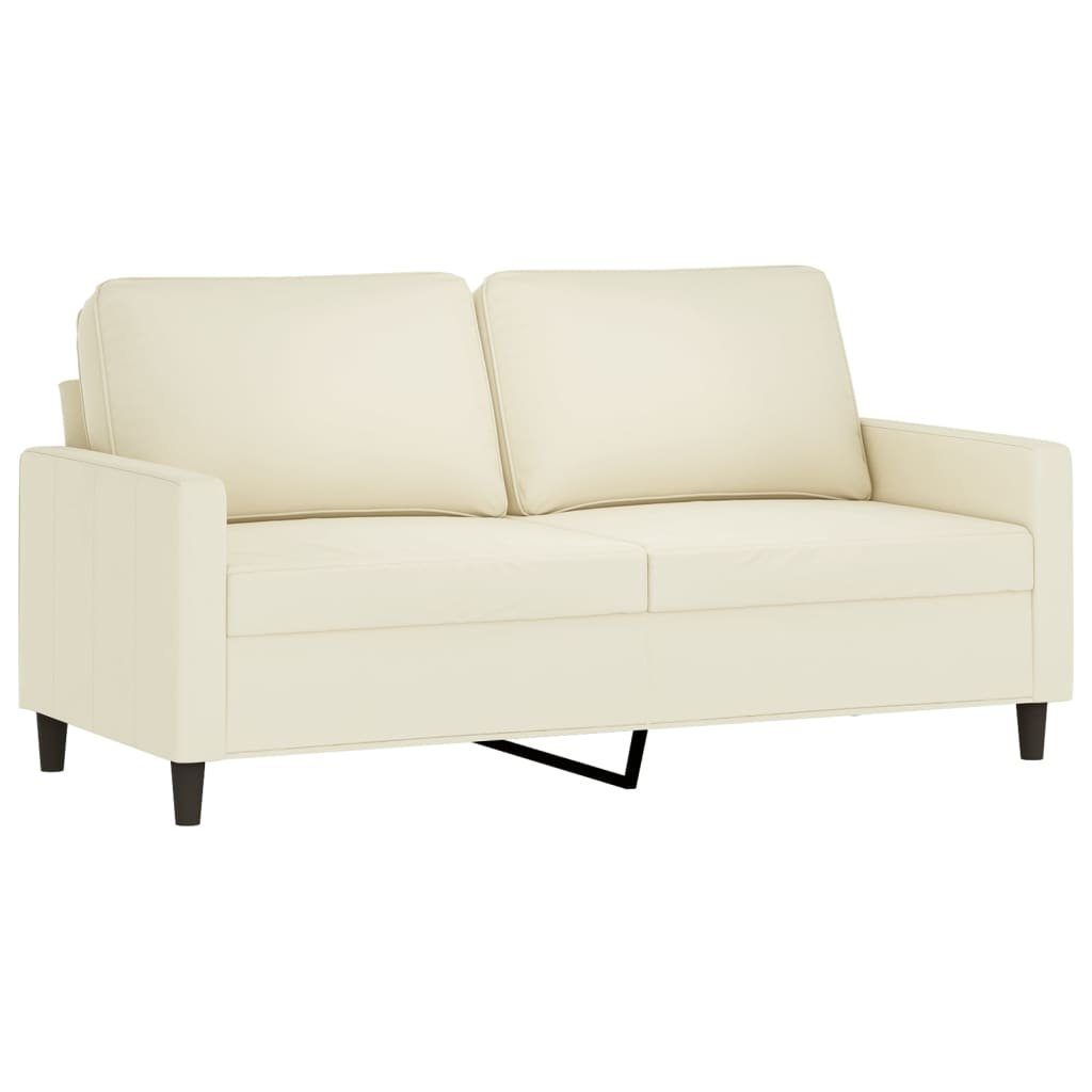 vidaXL Sofa 2-Sitzer-Sofa Creme 140 cm Samt