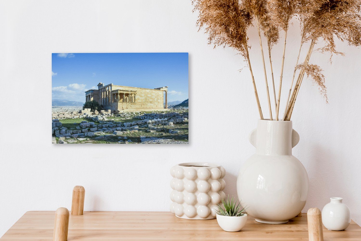 Leinwandbilder, Leinwandbild der 30x20 Akropolis, Aufhängefertig, auf Nike-Tempel St), Wanddeko, OneMillionCanvasses® Der (1 cm Wandbild