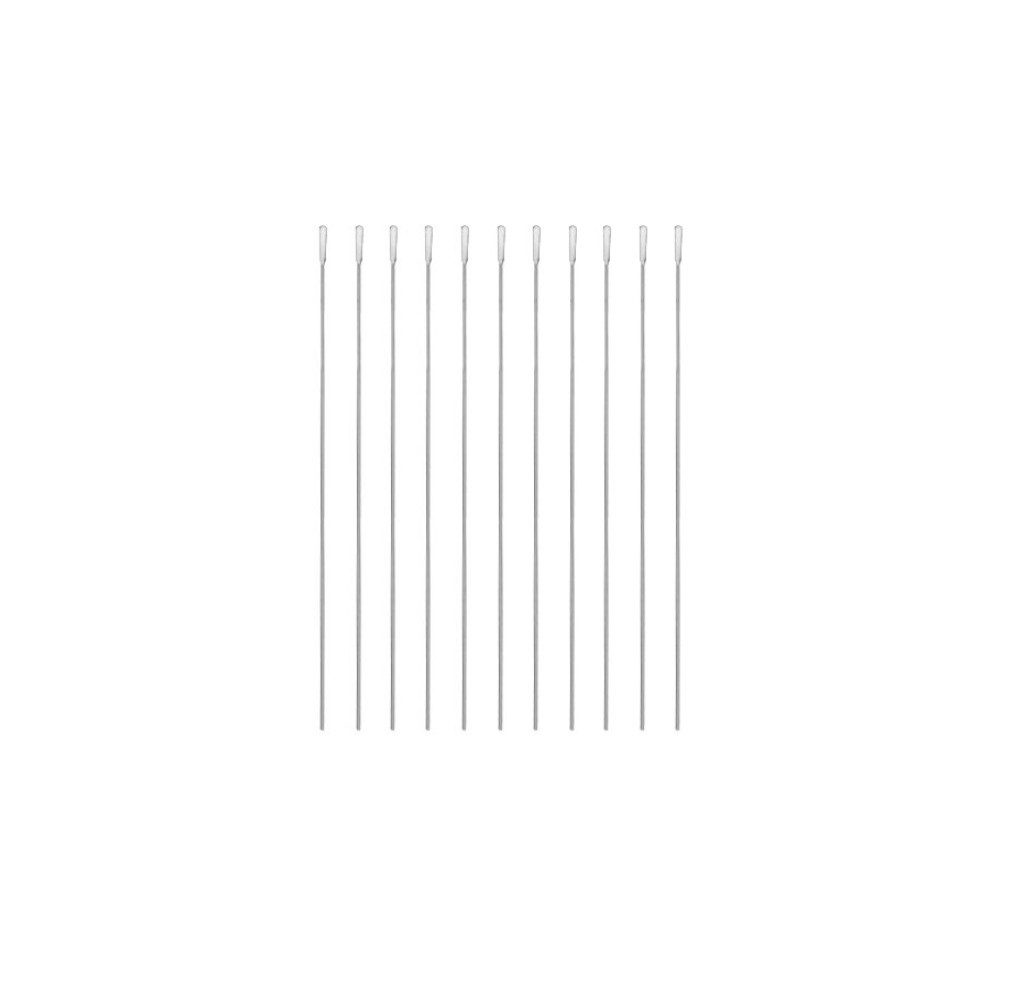 DocMed Wattestäbchen Aluminium, steril, 15 cm, Ø 1 mm, Wattekopf Ø 2 mm (100 Stck), Weiche, hautfreundliche Watte, 100-St., Einweg-Nutzung