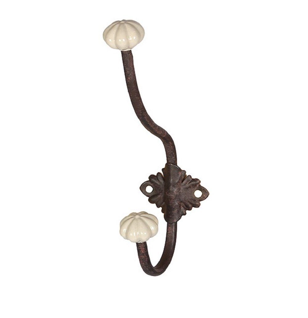 Deko-Impression Wandhaken 4 Stück Wandhaken Küchenhaken Handtuchhaken Gusseisen Weiss Porzellan 4 St S0j530ul