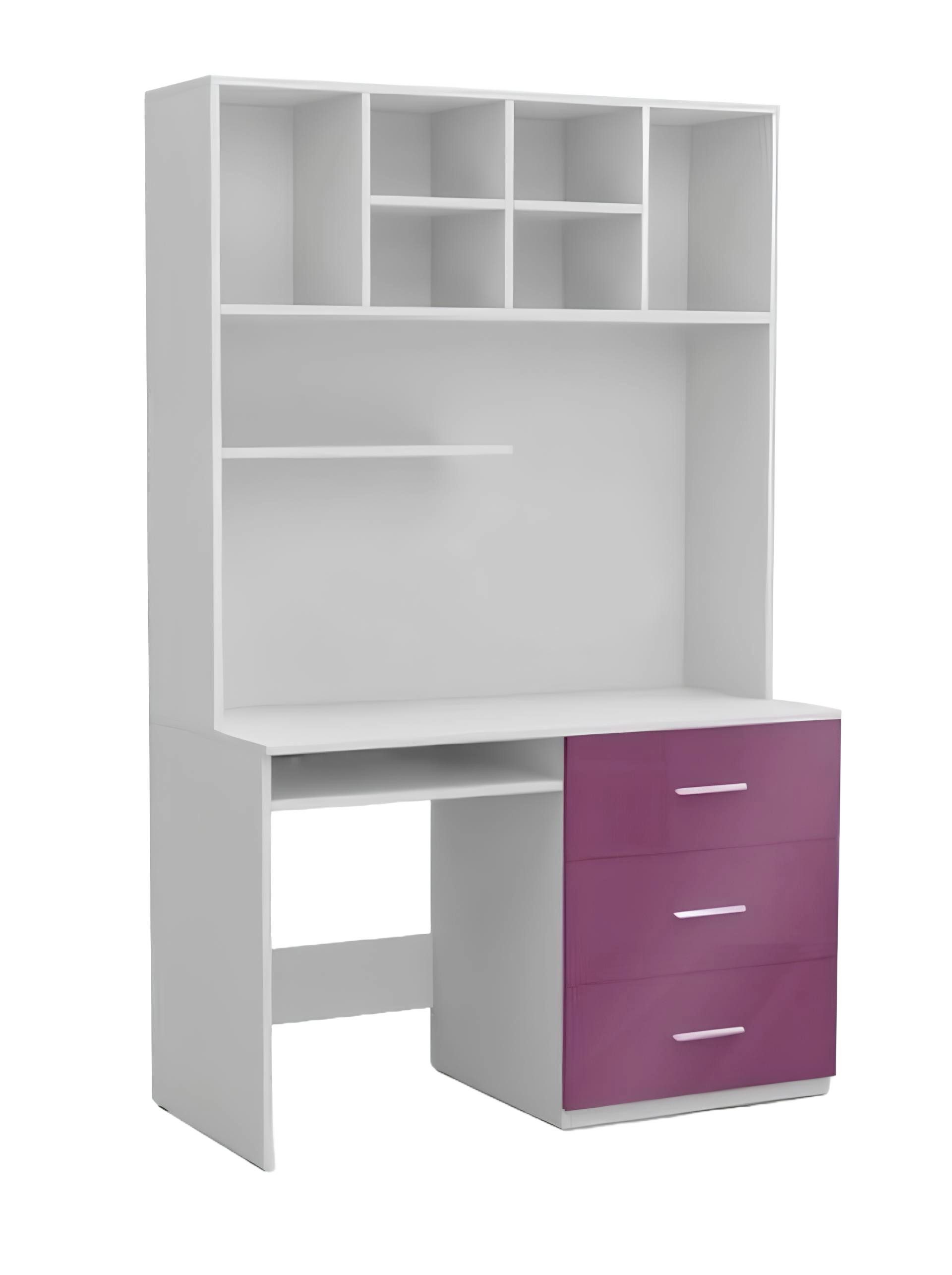 Xlmoebel Schreibtisch Neuer lila Schreibtisch mit Hochglanz-Finish für Büro Kinder (Schreibtisch), Hergestellt in Europa