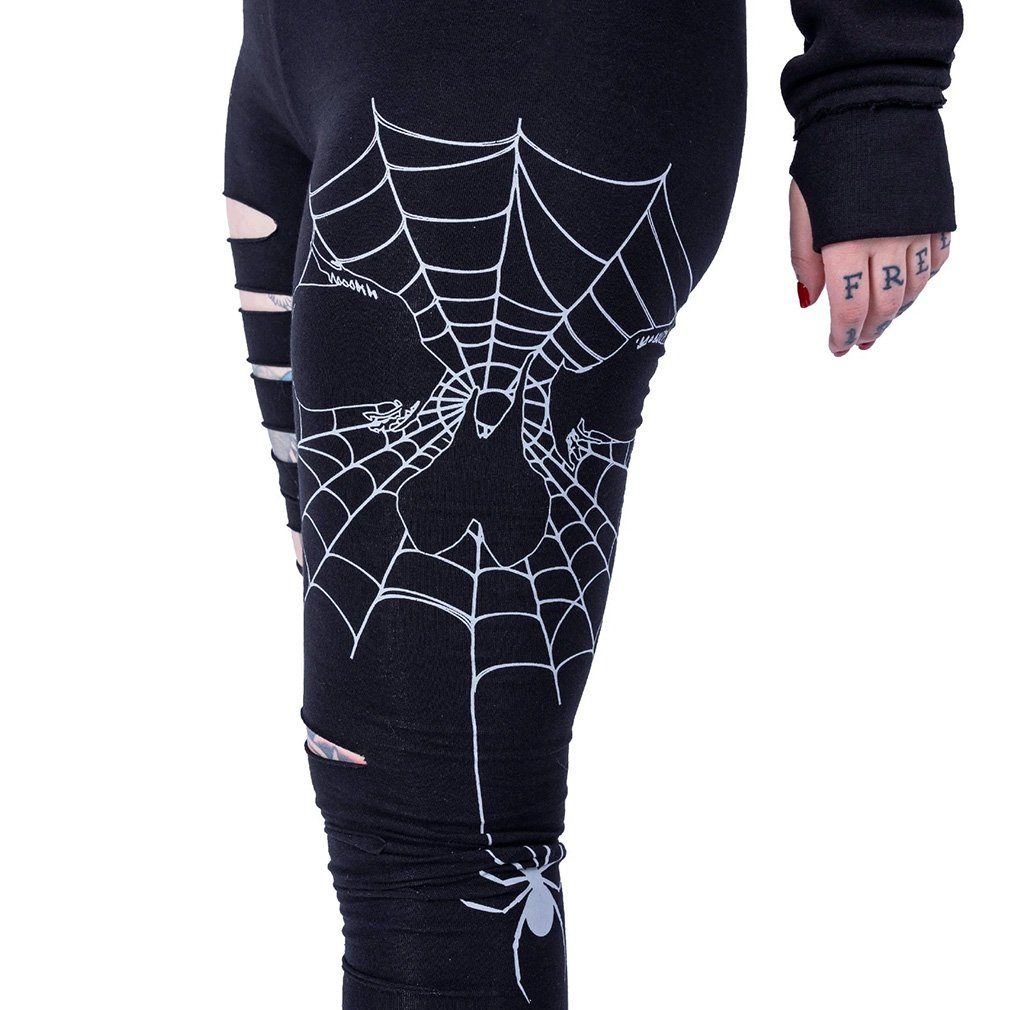 Heartless Leggings Widow Maker Gothic Spinnennetz Okkult Nu Goth Spinne