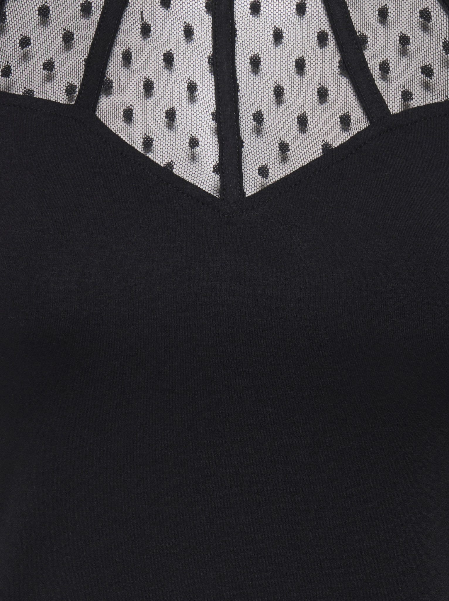 ONLY Spitzenshirt ONLEMILIE S/L DETAIL TOP CS JRS Viskosemischung, regular fit