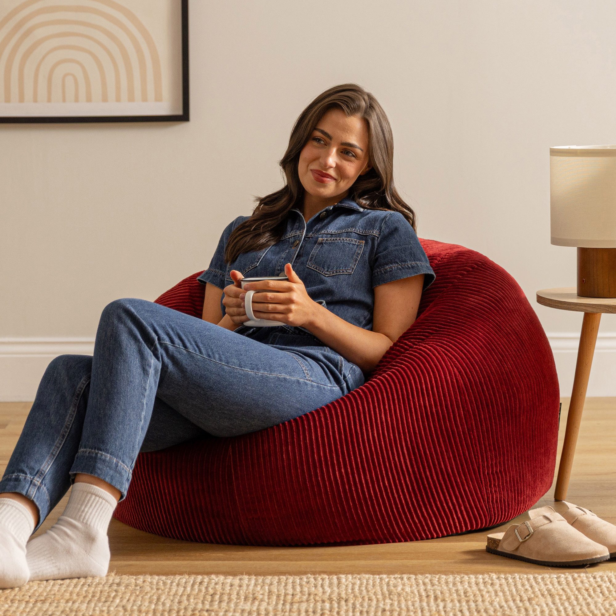 icon Sitzsack Sitzsack Erwachsene aus Cord flauschig „Kingston“, 85x50cm, M günstig online kaufen