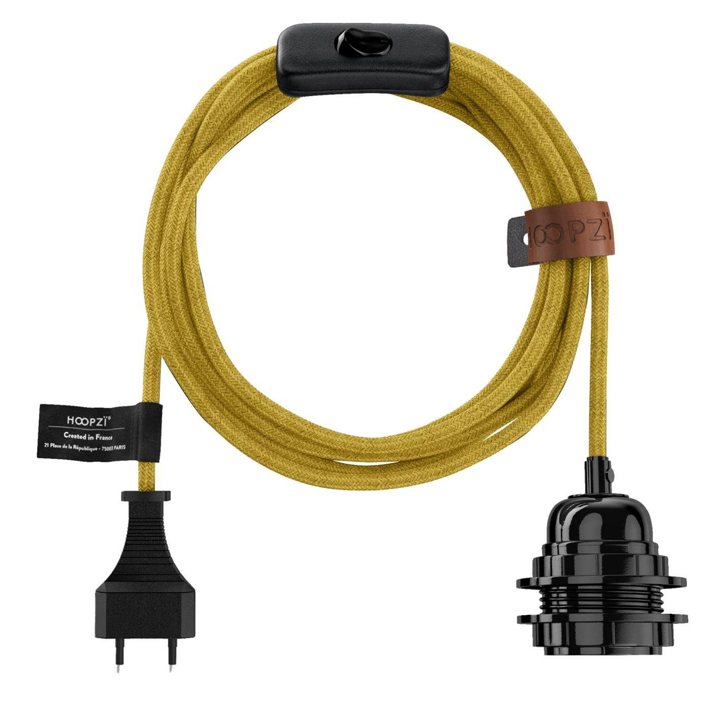Hoopzi Лампыfassung Bala Fassung e27 mit Kabel und Schalter Lampe Pendelleuchte, Vintage Retro Industiedesign