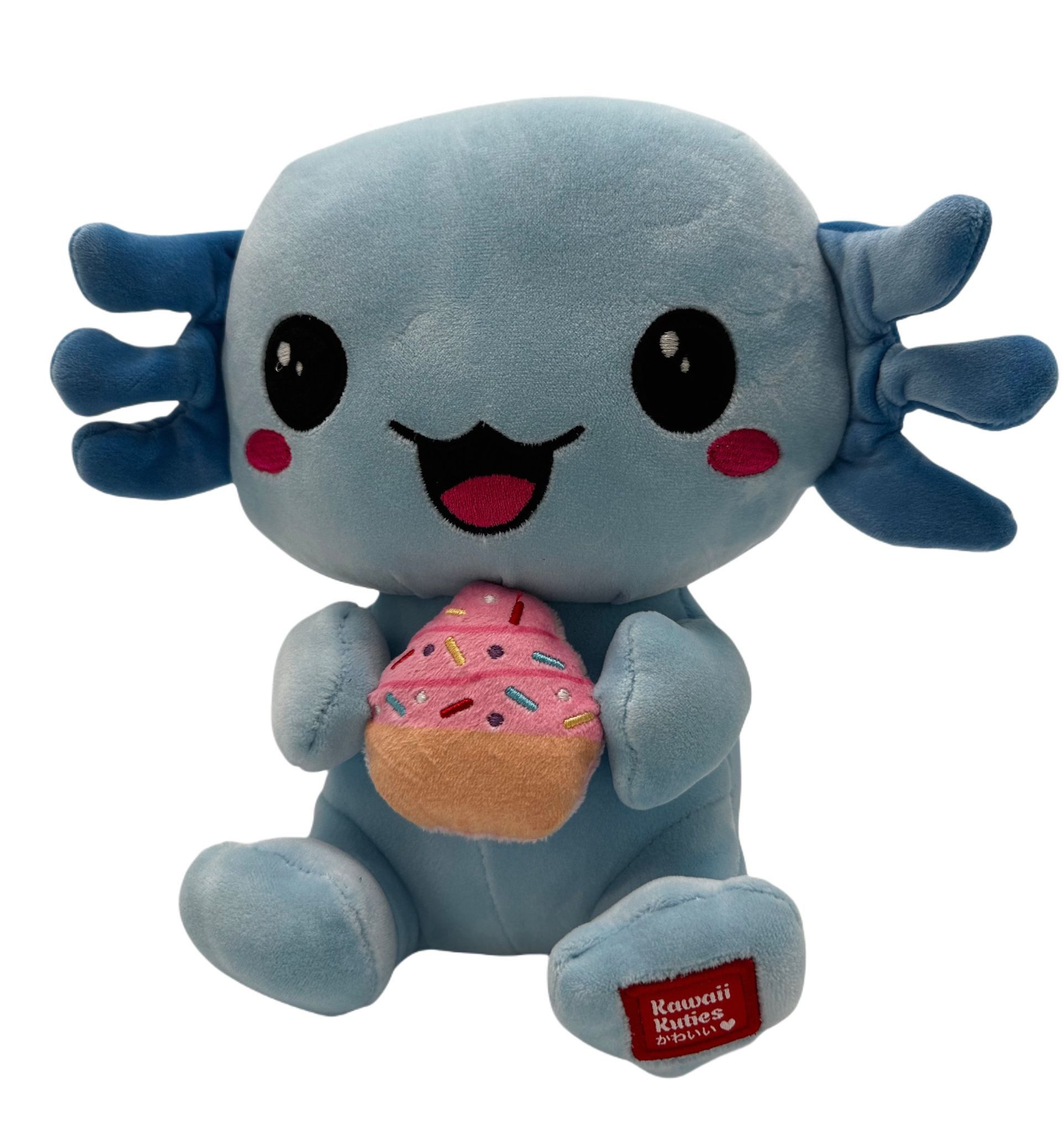 Kawaii Kuscheltier Axolotl Kuscheltier Echse Molch Figur Plüsch 24 cm Plüsch blau (1-St), Axolotl Plüschtier Molch Kuscheltier Figur Plüschtier Wassertier