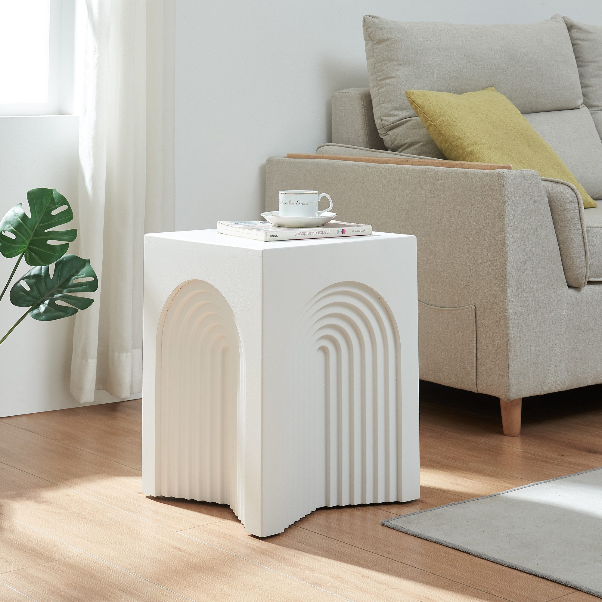 en.casa Beistelltisch, »Elverumn« MDF in Arch-Design günstig online kaufen