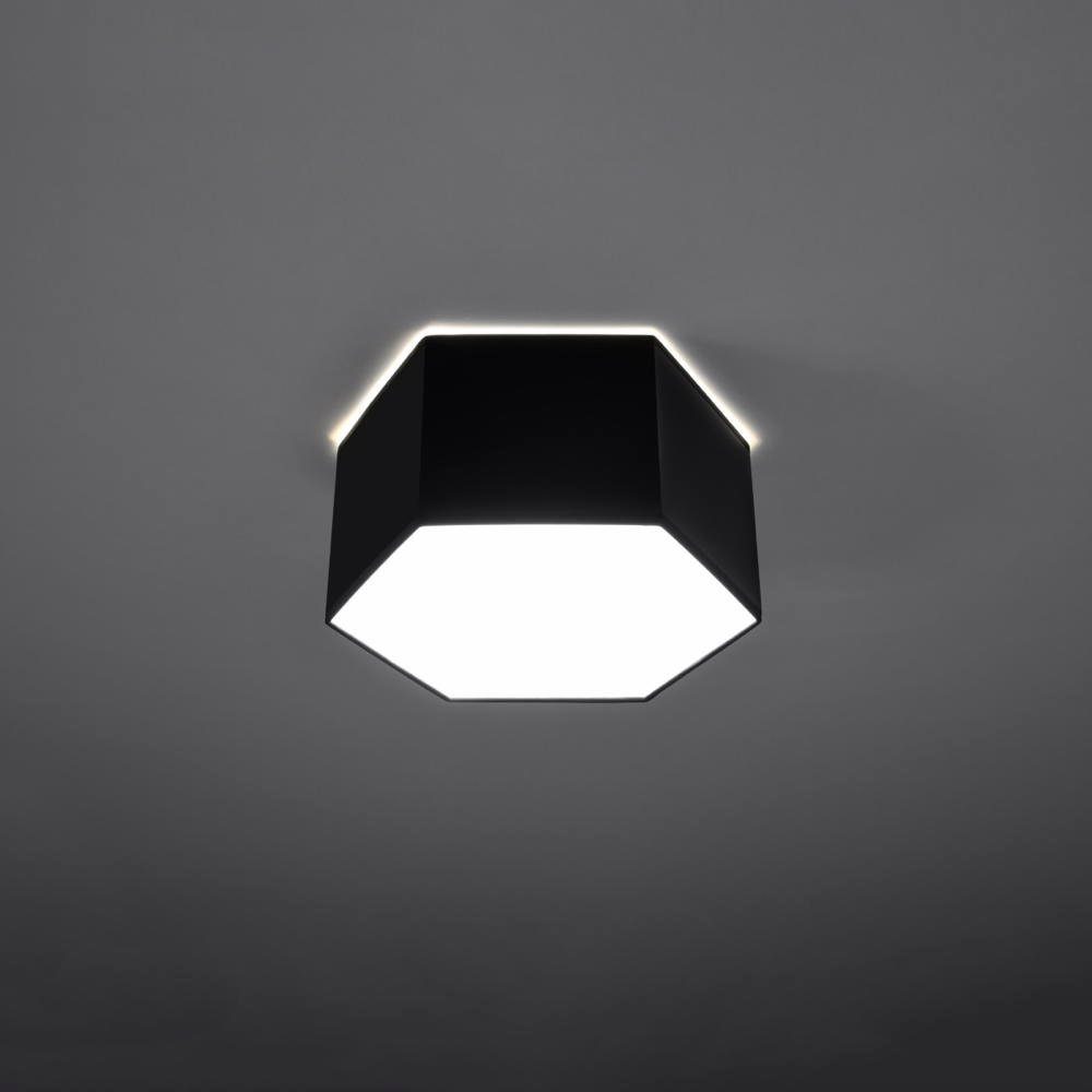 famlights Deckenleuchte, Deckenleuchte Sunny in Schwarz E27 2-flammig 155mm, keine Angabe, Leuchtmittel enthalten: Nein, warmweiss, Deckenlampe, Deckenbeleuchtung, Deckenlicht