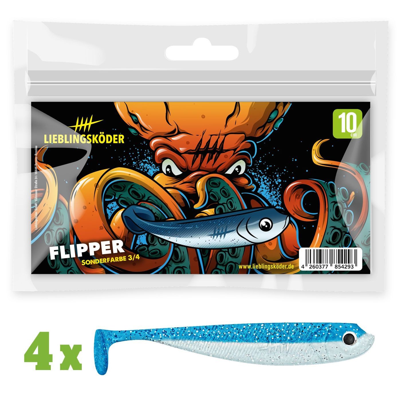 Lieblingsköder Искусственная приманка 4 Lieblingsköder Gummifische zum Zanderangeln mit Gummifisch 10 cm