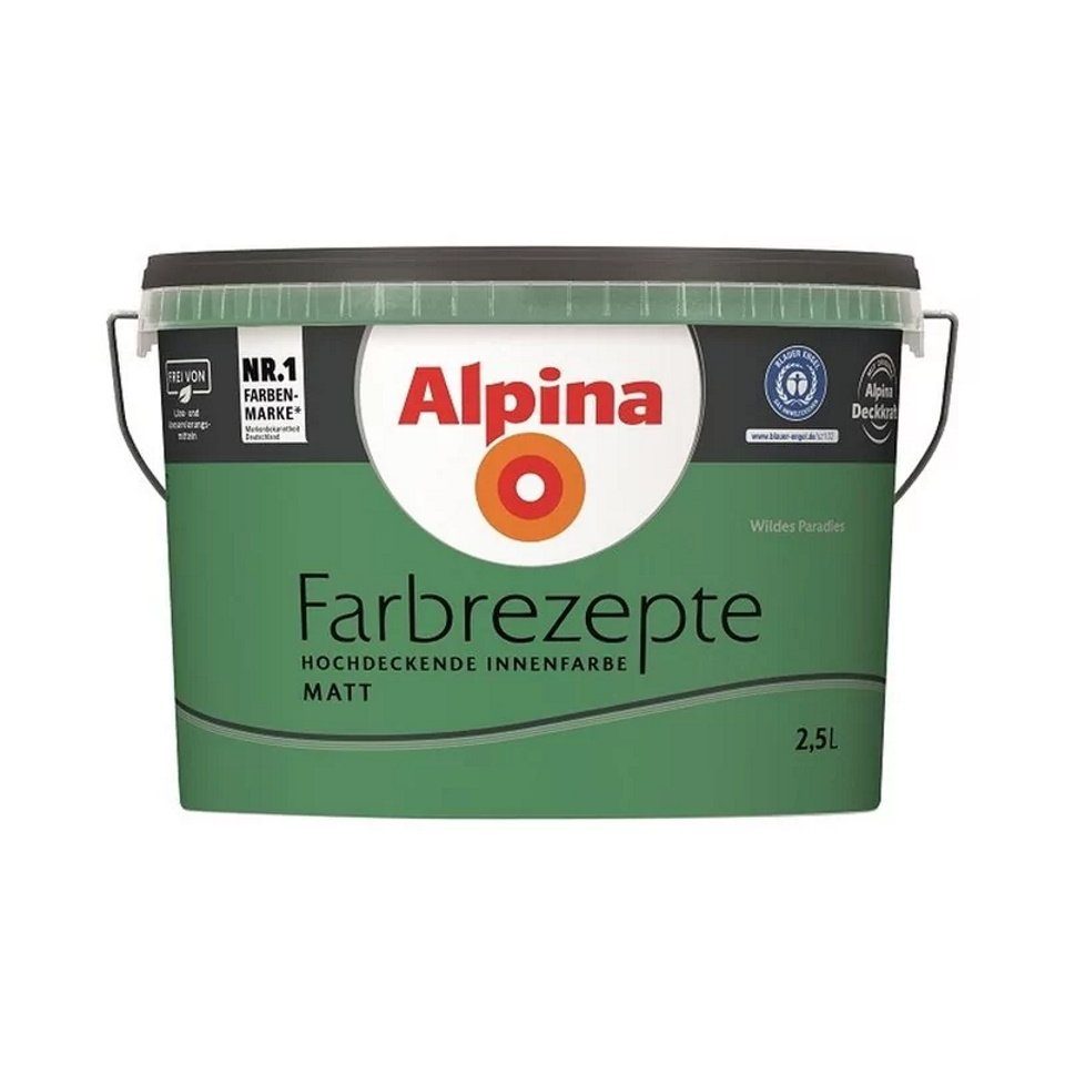 Alpina Wandfarbe Farbrezepte 2,5 Liter Wildes Paradies Matt