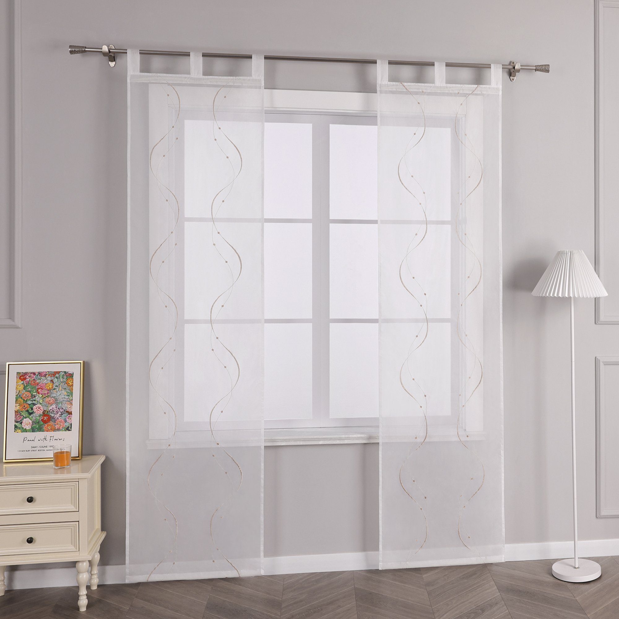 Joyswahl Schiebegardine (2 St), Schlaufen, transparent, Voile Flächenvorhän günstig online kaufen