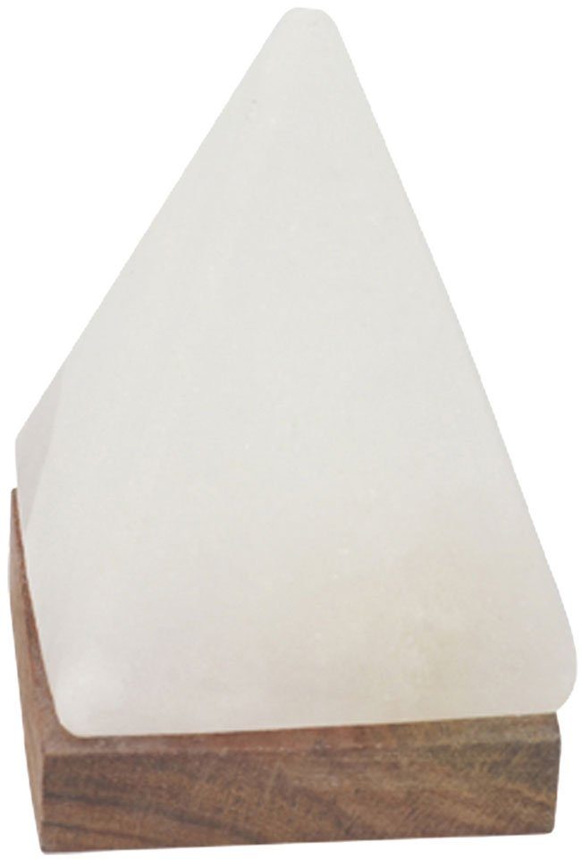 H: aus cm Stein jeder - wechselbar, ein Warmweiß, LED Handgefertigt SALT Salzkristall Unikat, ca.11 HIMALAYA USB-Pyramide, Salzkristall-Tischlampe DREAMS
