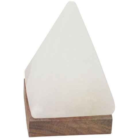 HIMALAYA SALT DREAMS Salzkristall-Tischlampe USB-Pyramide, LED wechselbar, Warmweiß, Handgefertigt aus Salzkristall - jeder Stein ein Unikat, H: ca.11 cm