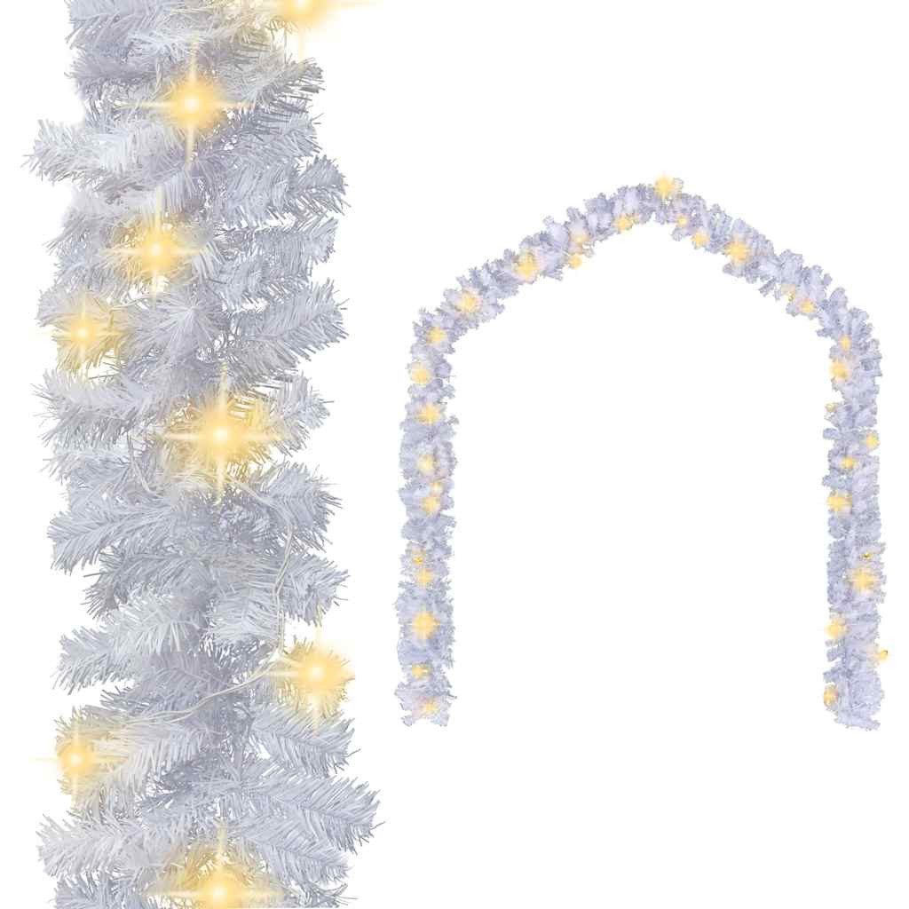 furnicato Girlanden Weihnachtsgirlande mit LED-Lichtern 10 m Weiß (1-tlg)