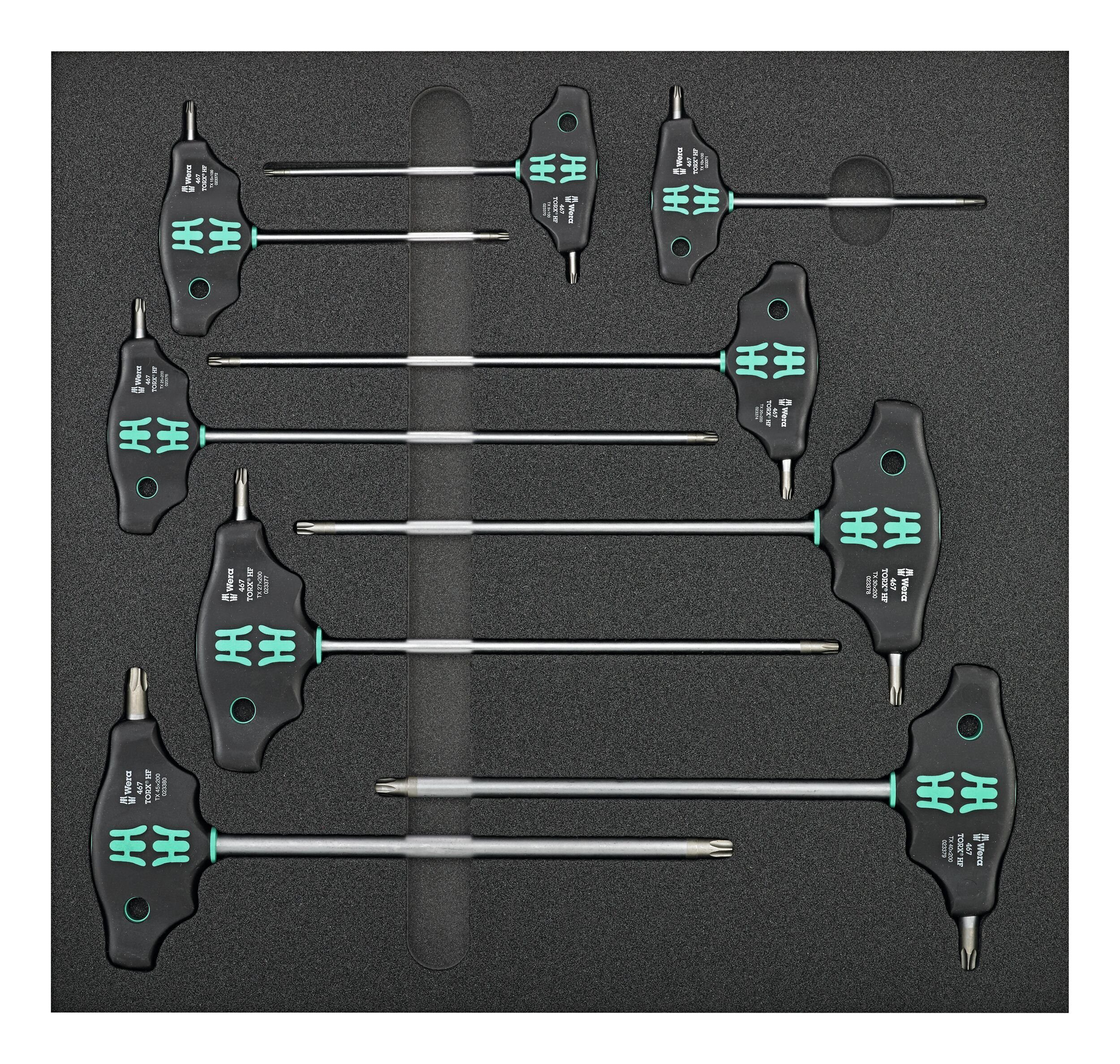 Wera Schraubendreher, (9 St), Werkzeugmodul 2/3 T-Griff Torx