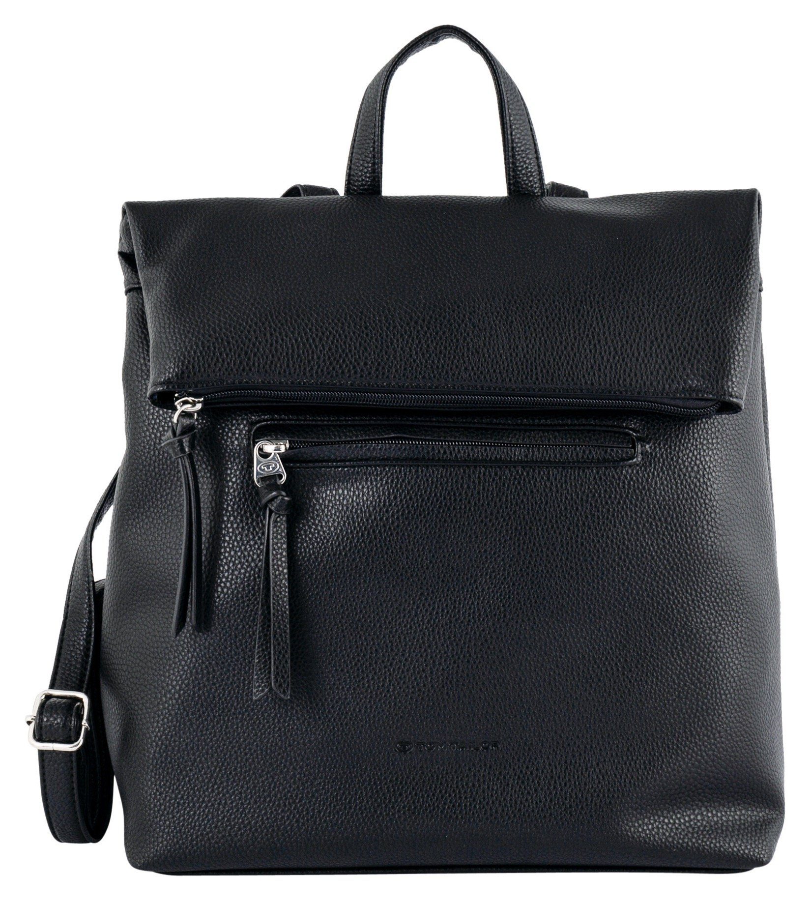 Cityrucksack black / TINNA, mit TOM zusätzlichemTragehenkel TAILOR schwarz