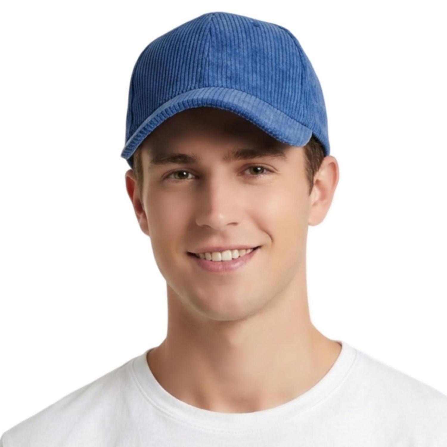 Baseball Cap Basecap Cord Damen Herren Verstellbar Outdoor Sport M-L Königsblau