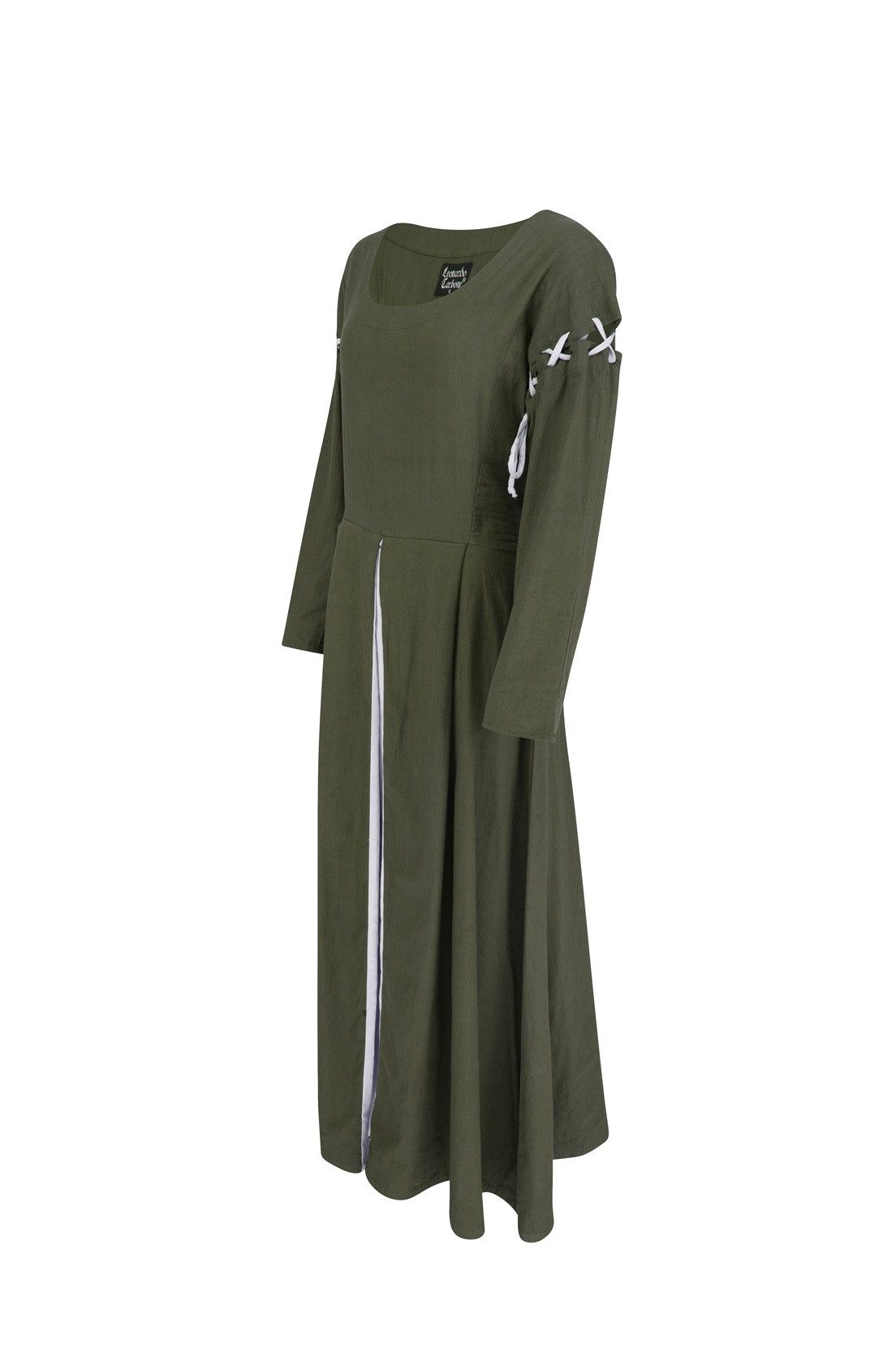 Leonardo Carbone Burgfräulein-Kostüm Mittelalterkleid "Larina" mit abnehmbaren Ärmeln, kreative Rückenschnürung, doppelter Rockstoff