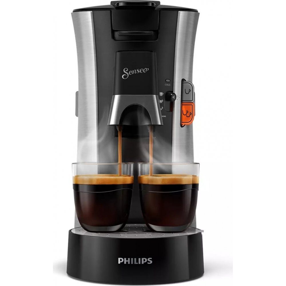 Philips Senseo Kaffeepadmaschine gebürsteter CSA250/10 stahl Kaffeepadmaschine Select - 