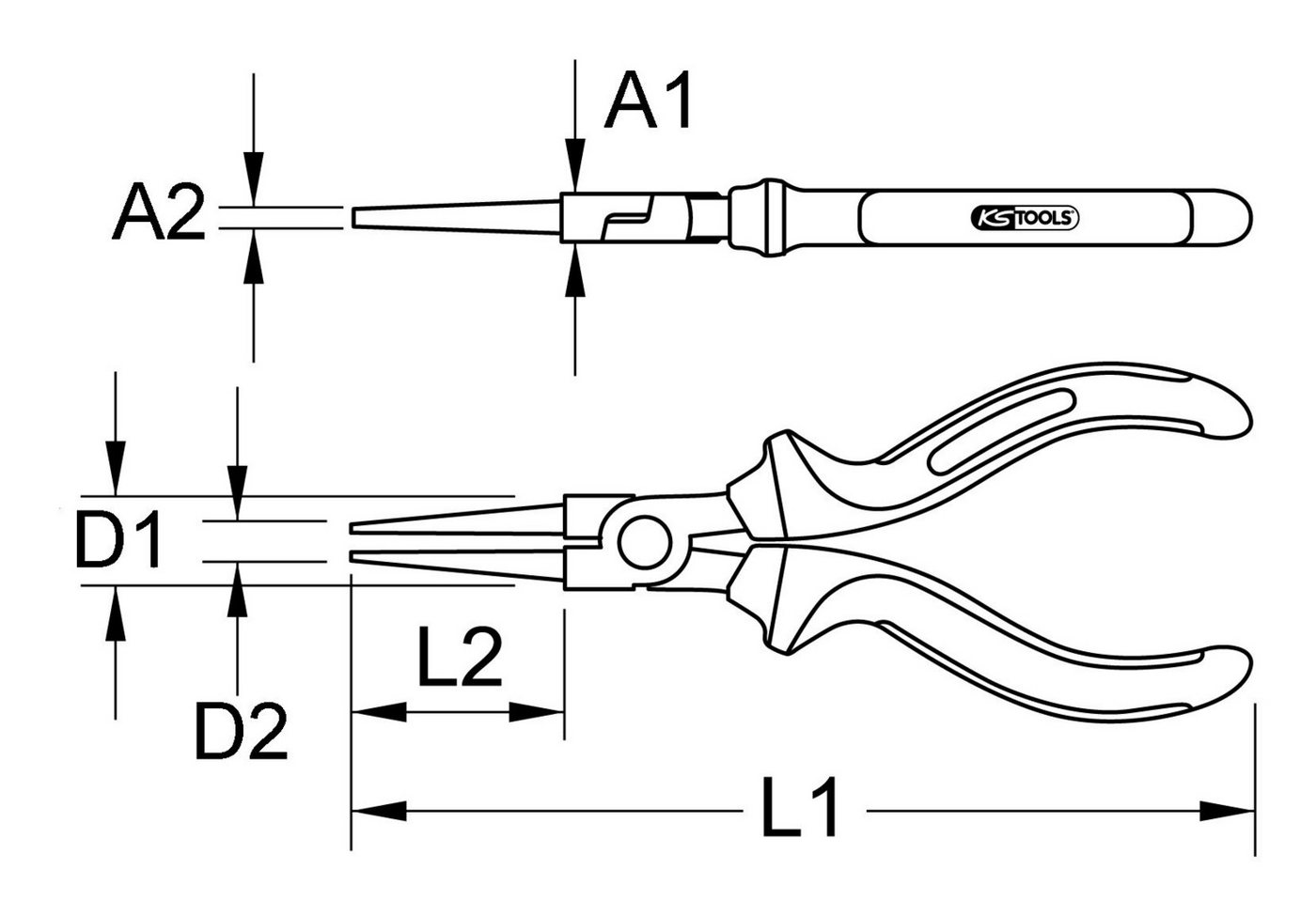 Thumbnail - KS Tools Rundzange BERYLLIUMplus, 160 mm