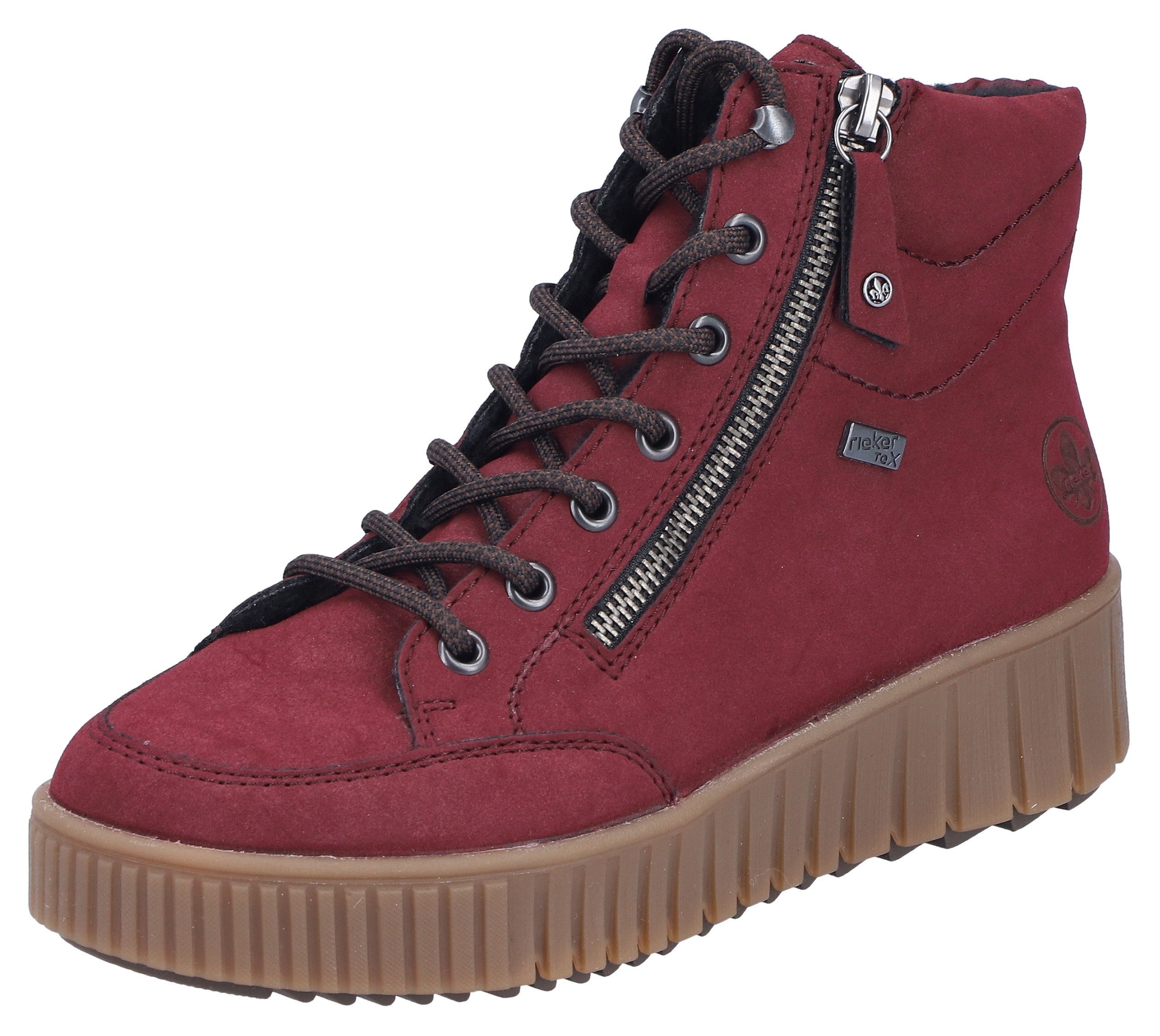 Rieker Winterboots Plateaustiefelette, Schnürboots mit Warmfutter günstig online kaufen