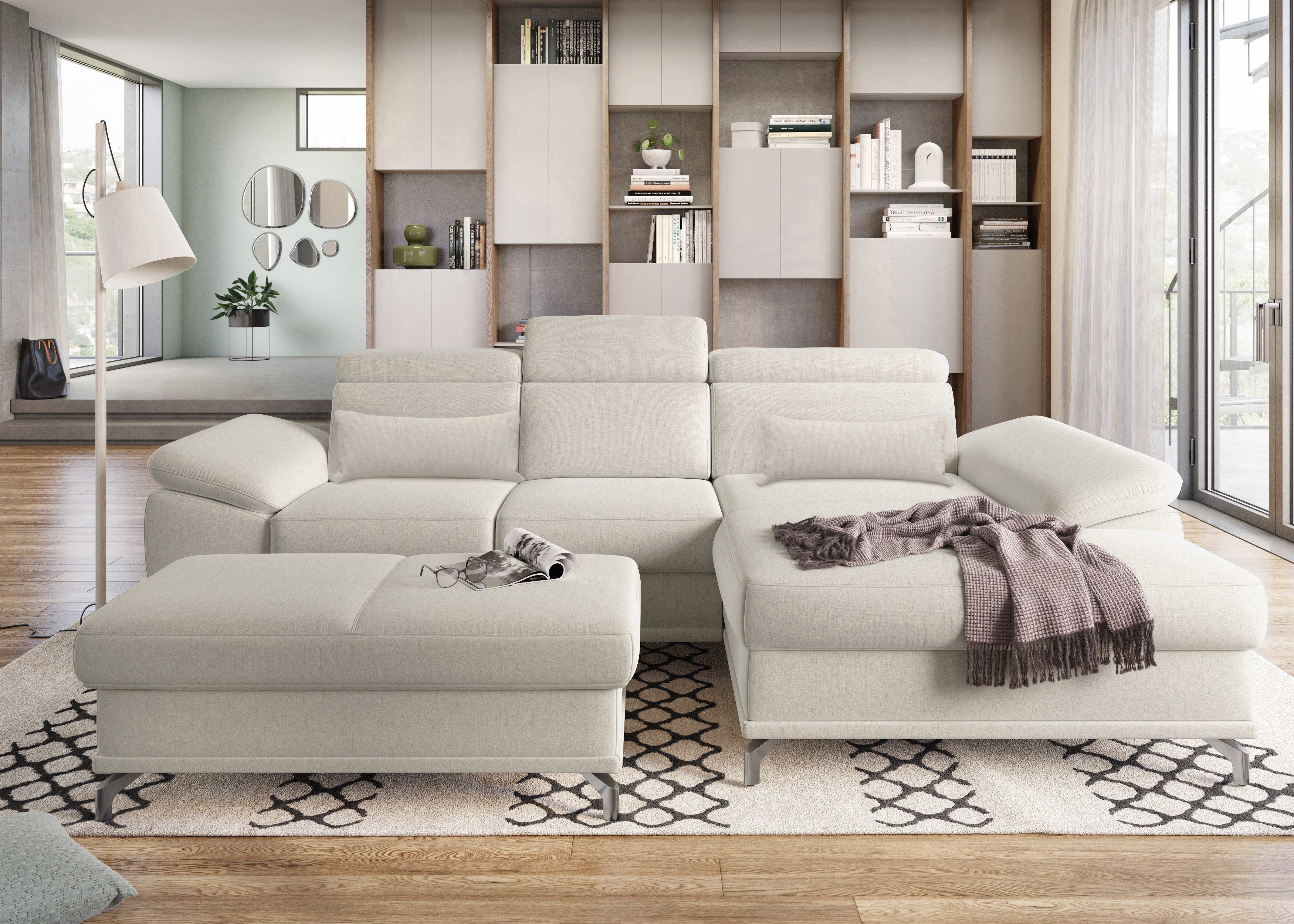 sit&more Ecksofa Cabrio L-Form, mit Sitztiefenverstellung, günstig online kaufen