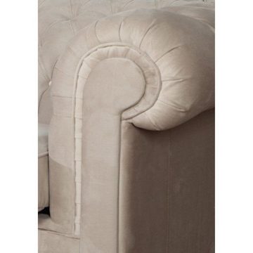 JVmoebel Chesterfield-Sofa Klassiker 3 Sitzer Chesterfield Couch Leder Textil Sofas Sofort, Made in Europa