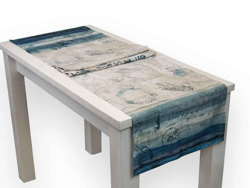 beties Tischläufer Aqua Mistral (1-tlg), ca. 40x150 cm Tischband 100% Baumwolle maritim