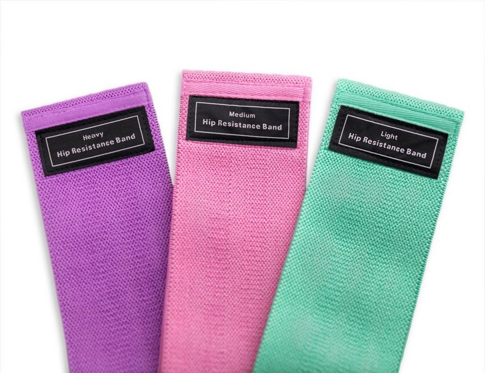 Resistance Hip Bands 3er Set Fitnessband Stärken Fitnessbänder Widerstandsbänder