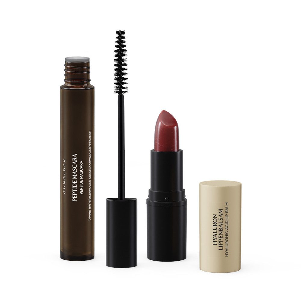 JUNGLÜCK Hautpflege-Set Beauty Essentials Kombi, 1-tlg., dein Duo für lange, dichte Wimpern und gepflegte Lippen