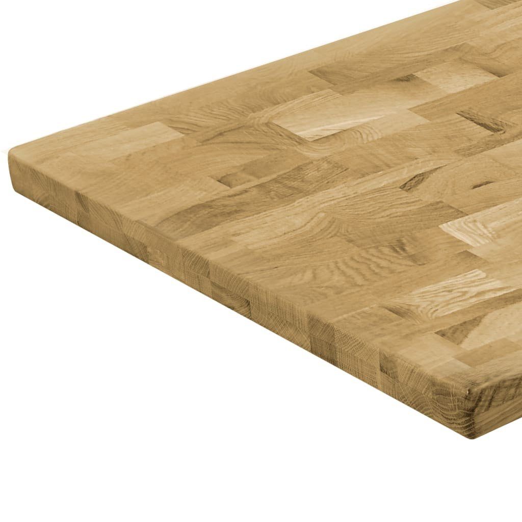 Tischplatte Rechteckig cm (1 44 x Massiv 140 furnicato mm Eichenholz St) 60