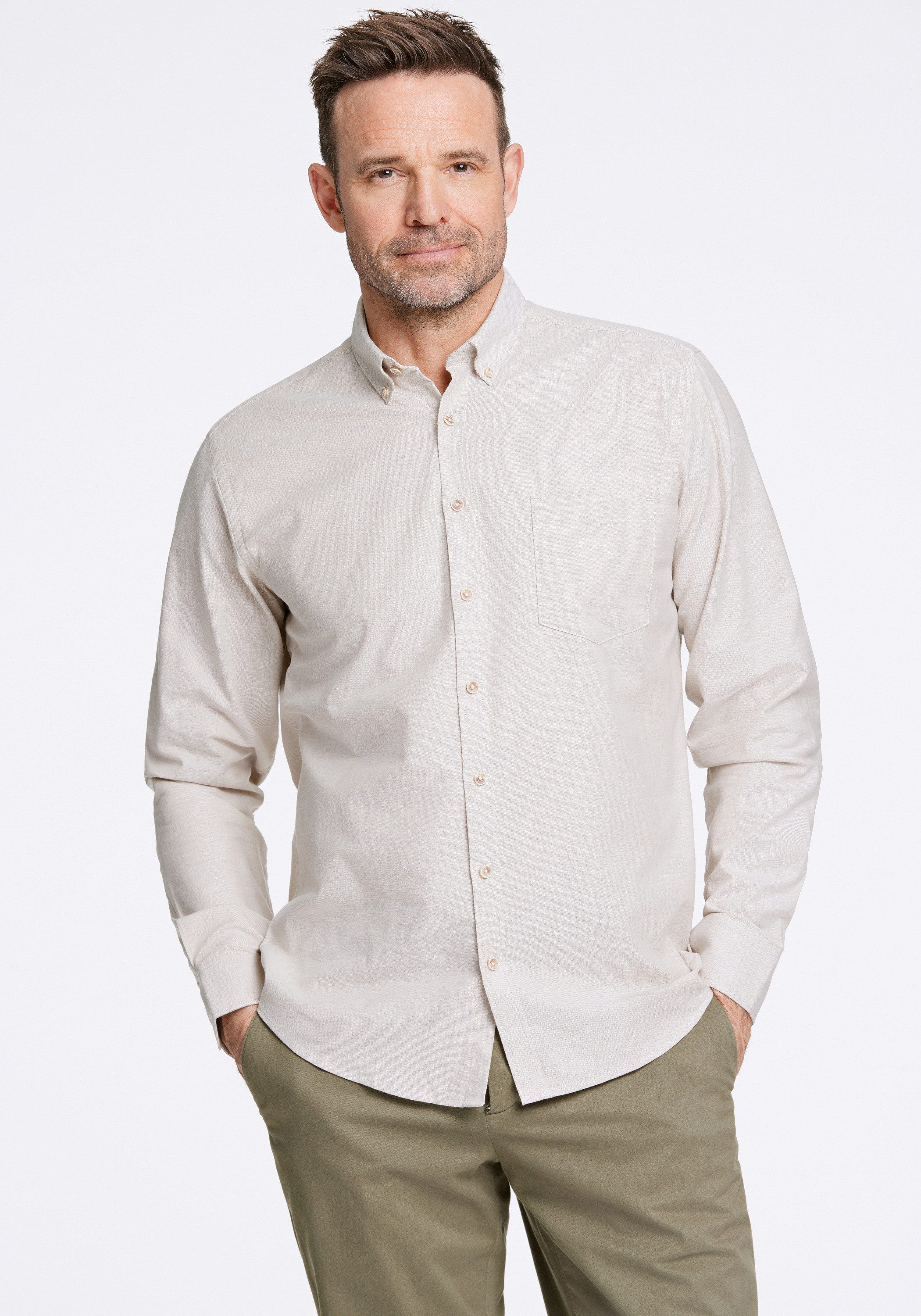 Businesshemd Oxford-Hemd (Langarm) Regular Fit