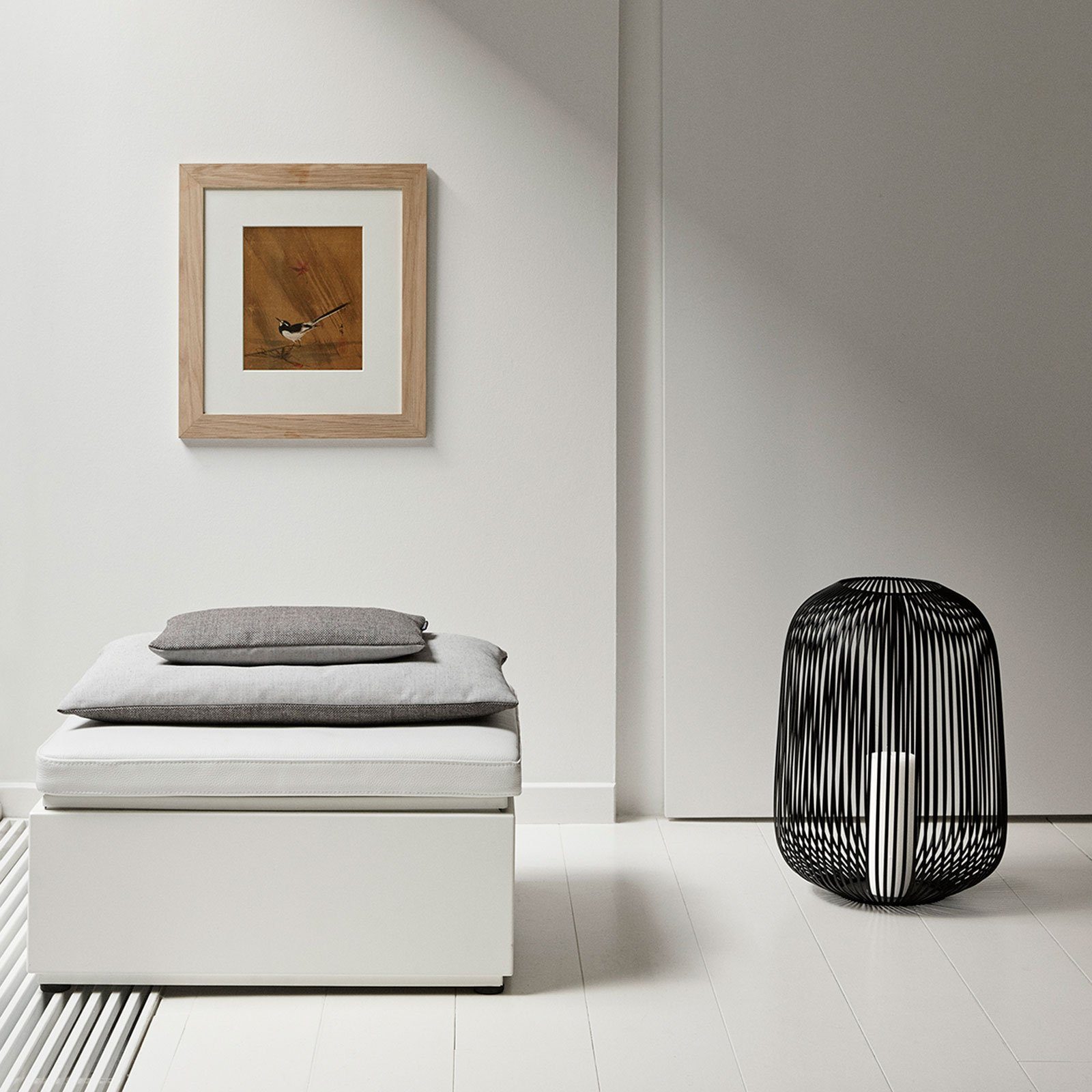 blomus Windlicht LITO Laterne L pulverbeschichtet 45 cm (h), LITO Laterne L pulverbeschichtet BLACK 45 cm (h)