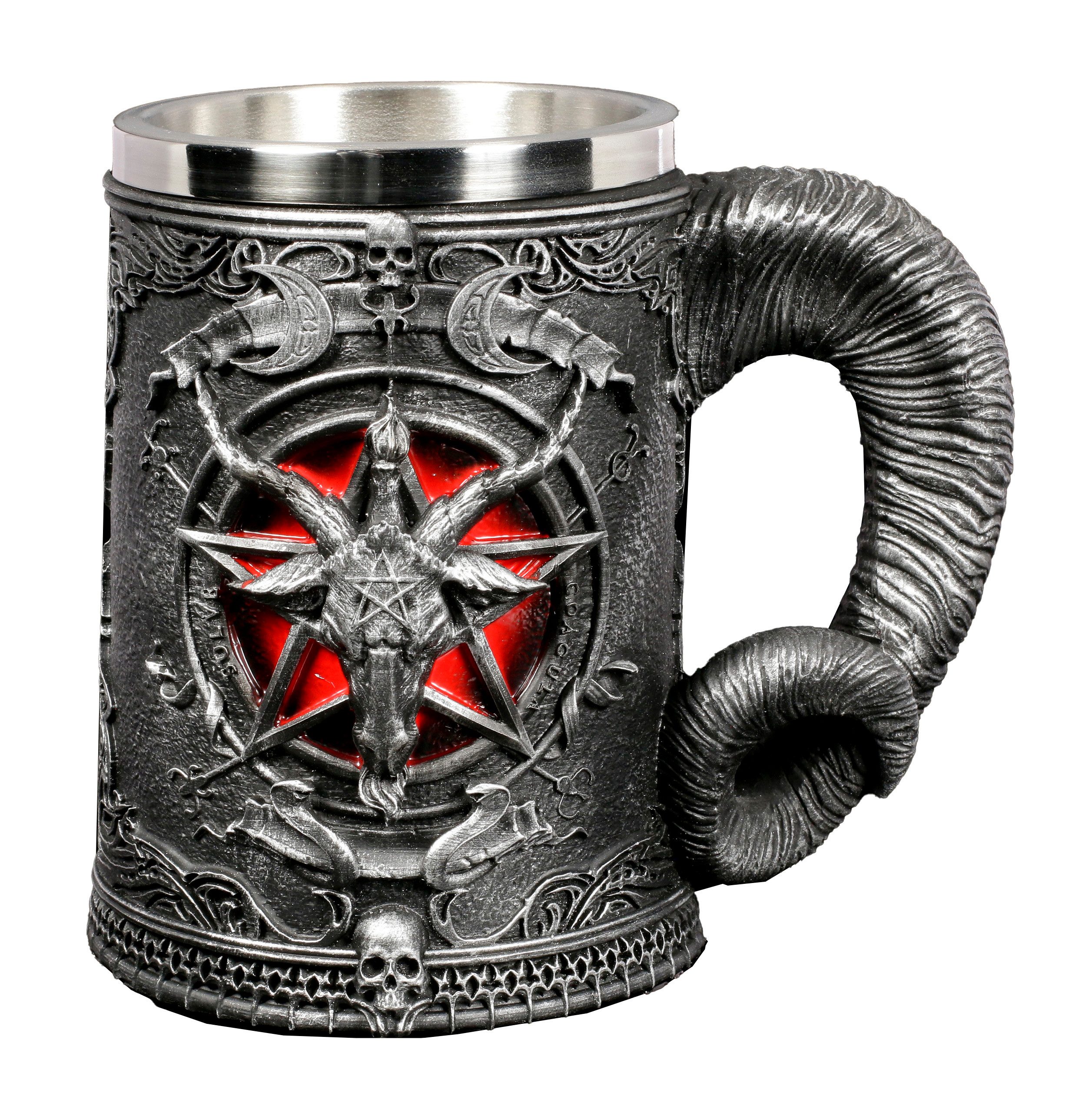 Bierkrug Krug - Baphomet mit Pentagramm - Nemesis Now Gothic