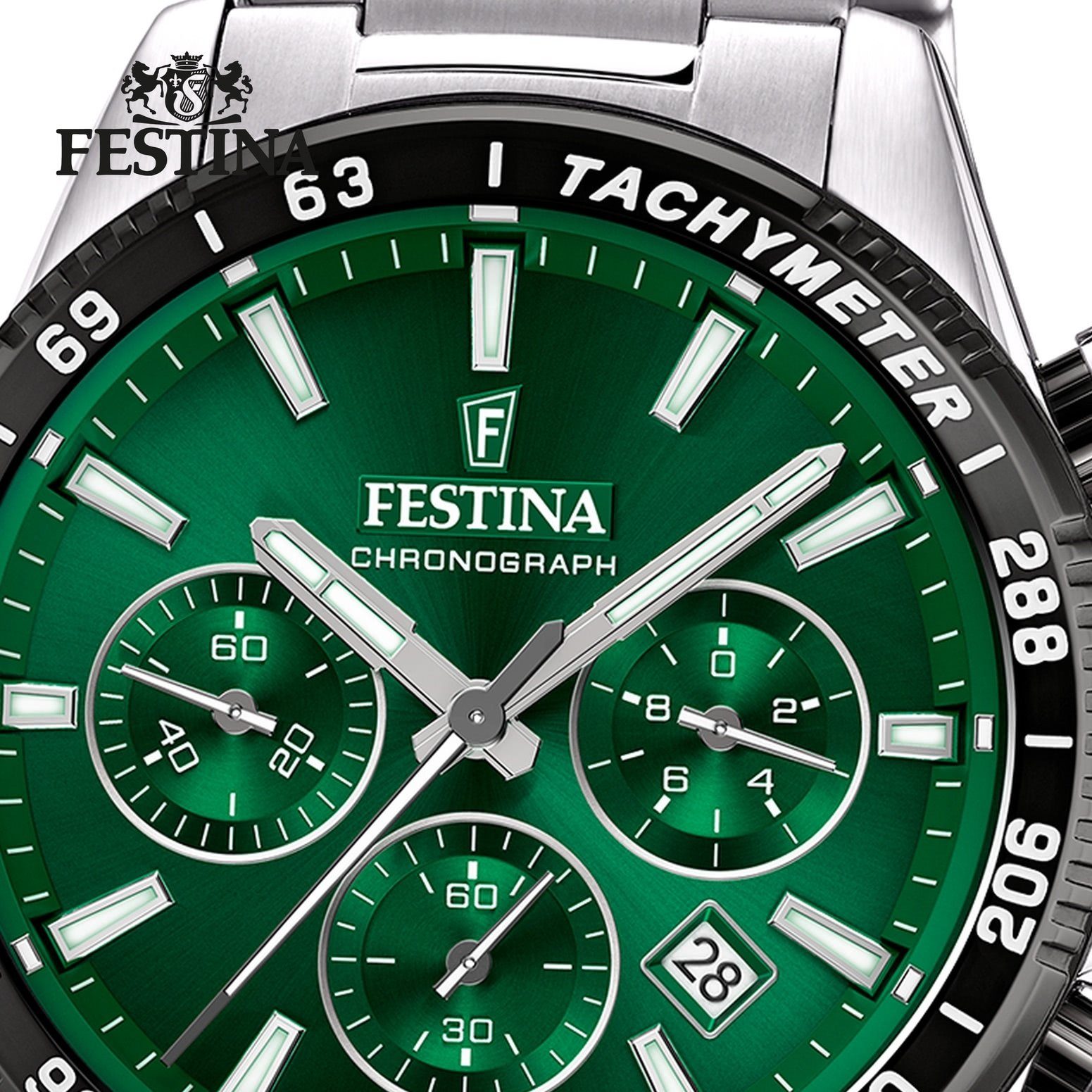 Festina Quarzuhr Festina Herrenuhr Timeless Chronograph, (Analoguhr), Herren Armbanduhr rund, Edelstahlarmband silber, Elegant