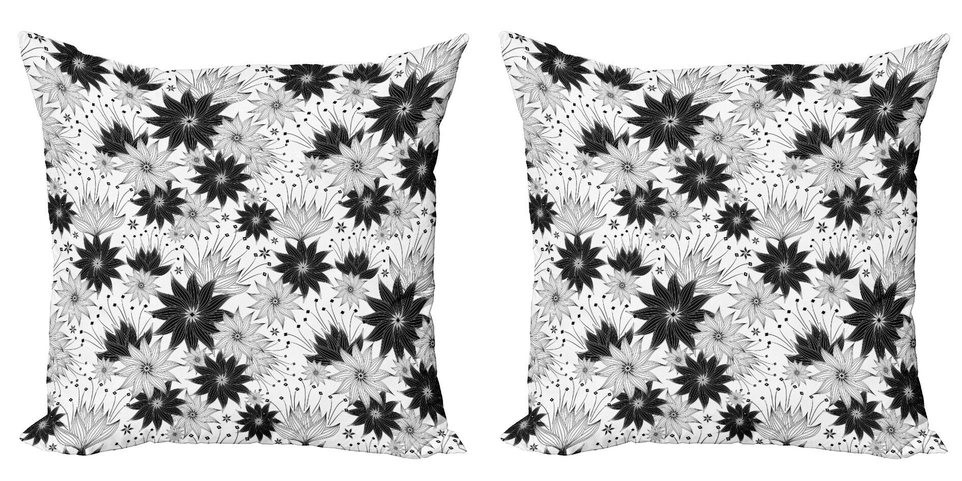 Kissenbezüge Modern Accent Doppelseitiger Digitaldruck, Abakuhaus (2 Stück), Jahrgang Blumen-Brautblumen