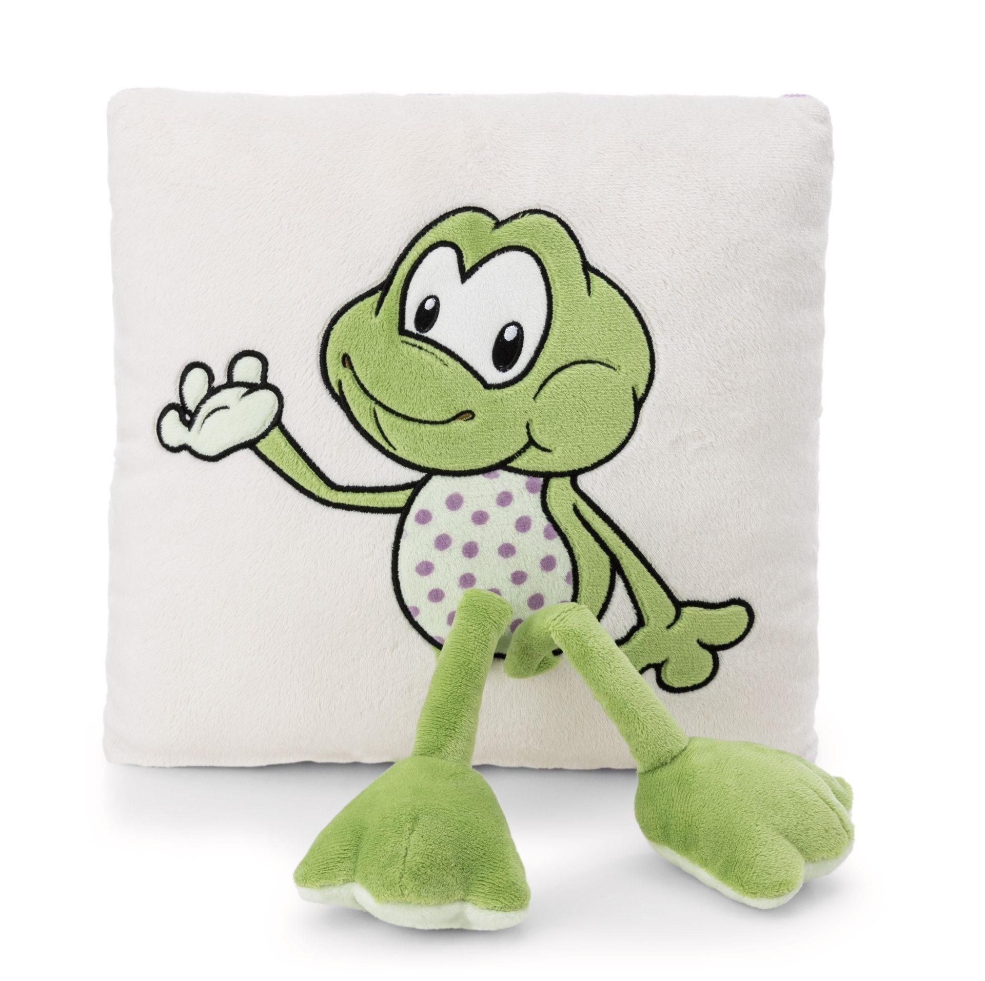 Nici Plüschfigur Nici 62283 Kissen Frosch Fridolin Frog quadratisch 30x30cm